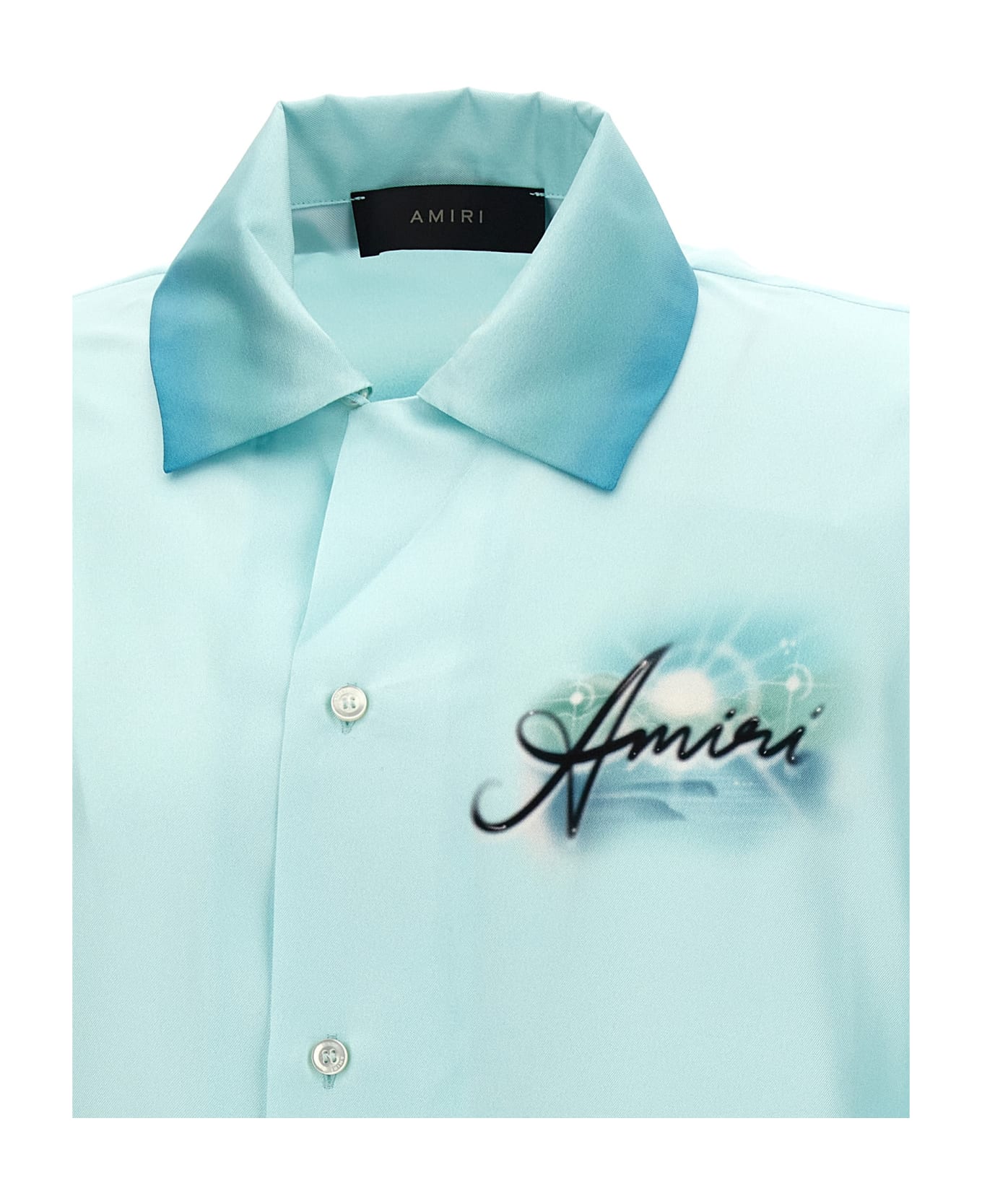 AMIRI 'amiri Paradise' Bowling Shirt - CERULEAN