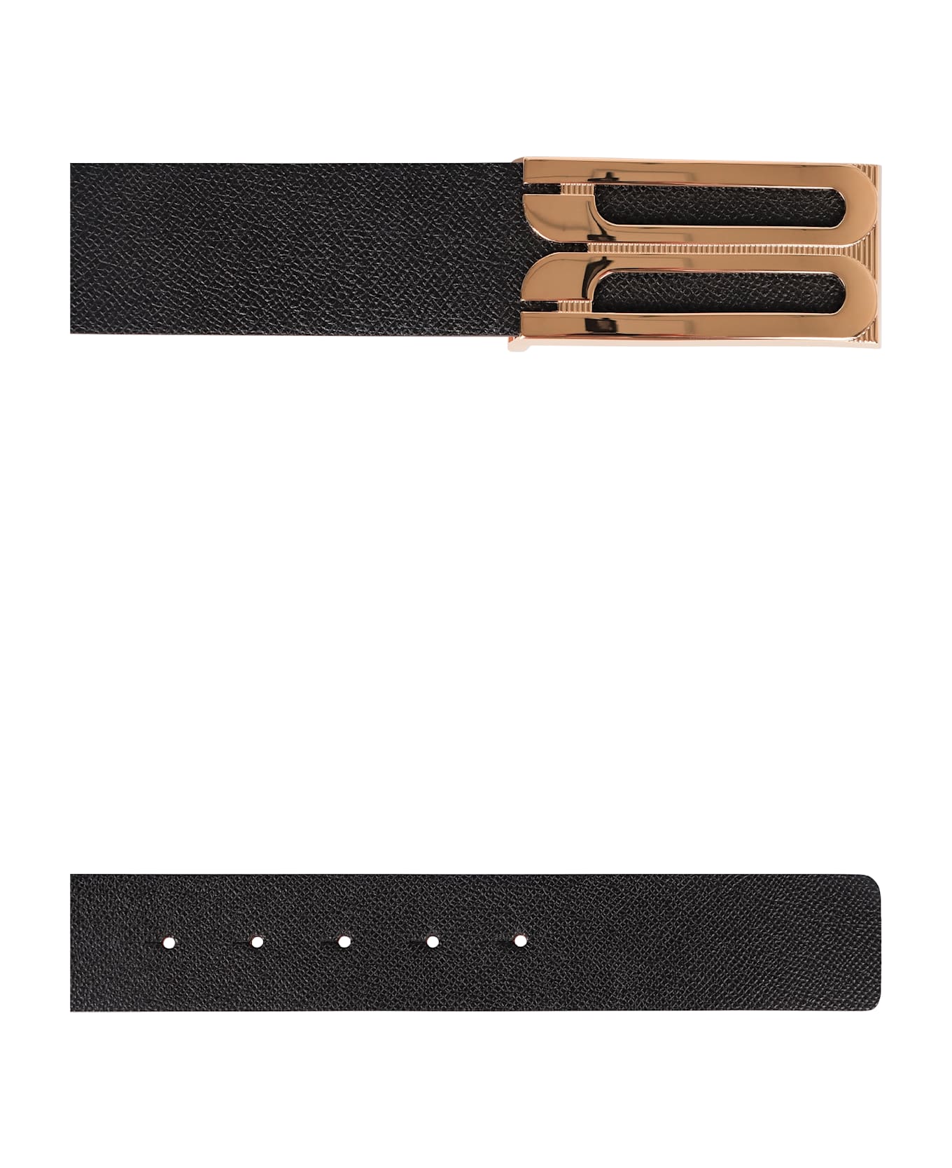 Victoria Beckham Jumbo Frame Leather Belt - black