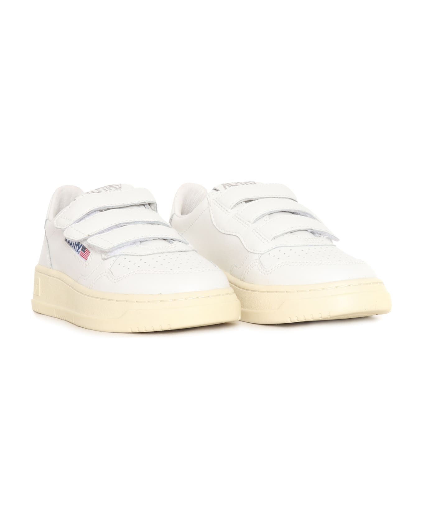 Autry Kidstripes Low Kid Sneakers - WHITE