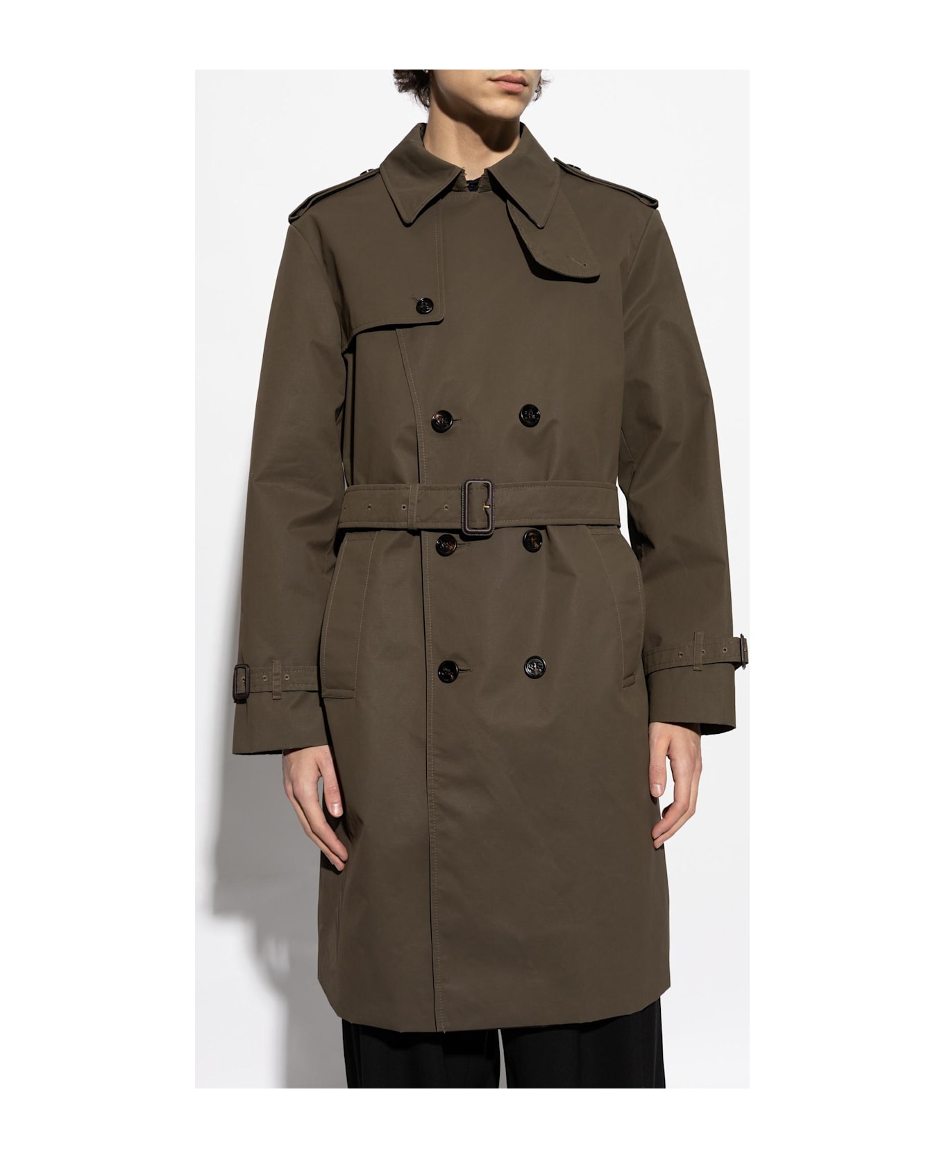 Burberry Trench Coat With Belt - Carob