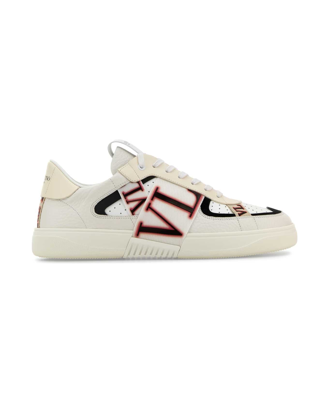 Valentino Garavani White Leather Vl7n Sneakers - BIANCOBPAPYRUSNECOREDGHIACCIOBIA