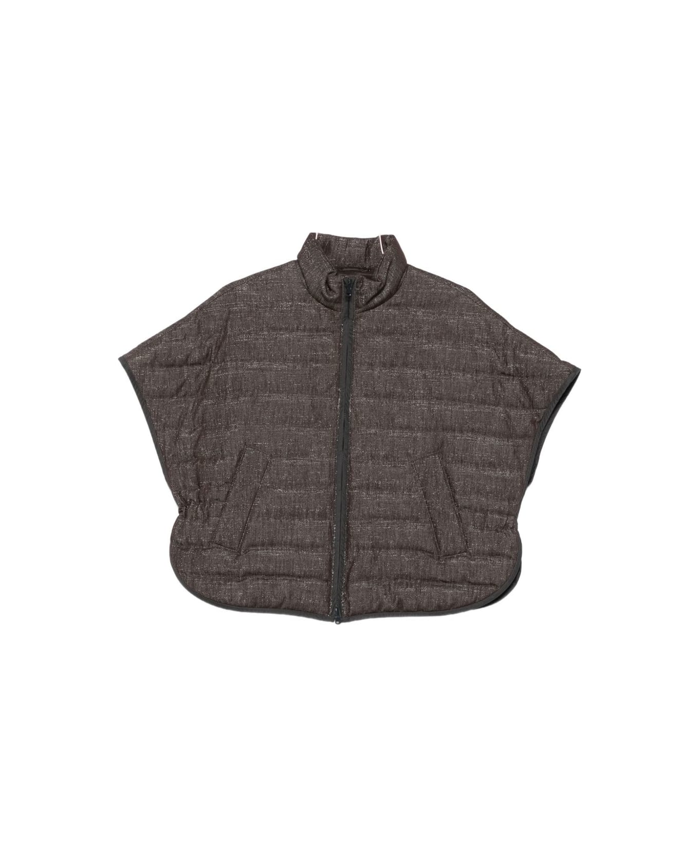 Brunello Cucinelli Shortsleeves Down Jacket - Brown