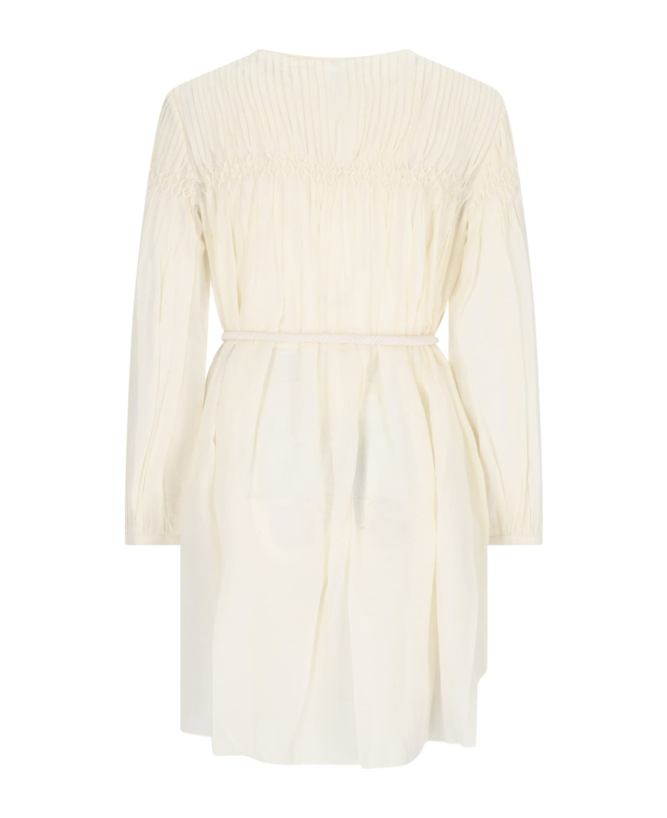 Marant Étoile Pleat Detailed Midi Dress - Cream ワンピース＆ドレス