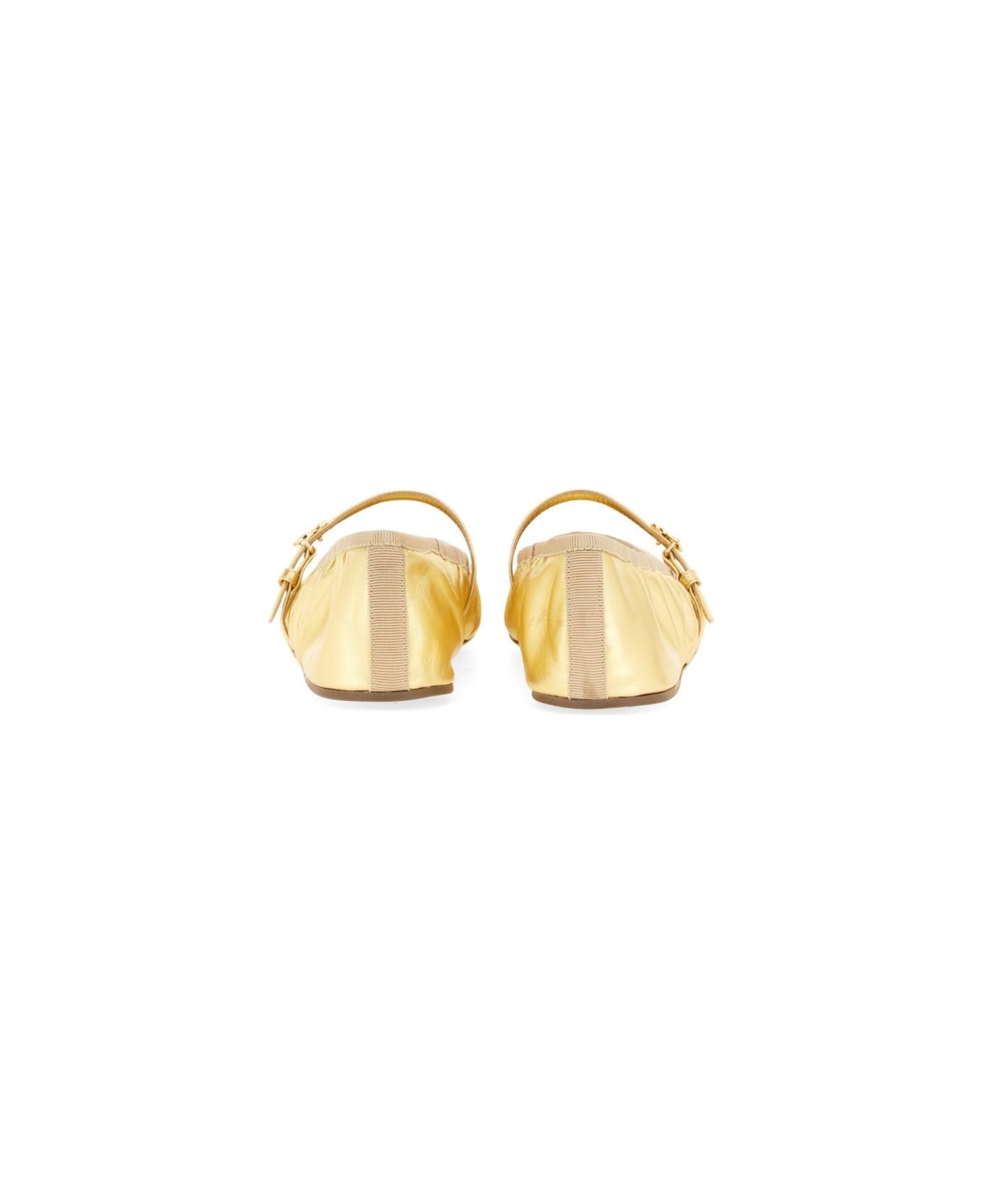 【関税&送料込】Dolce & Gabbana Mordore Nappa Ballerina Nappa mordore ballet flats in Gold for Women | Dolce&Gabbana® US