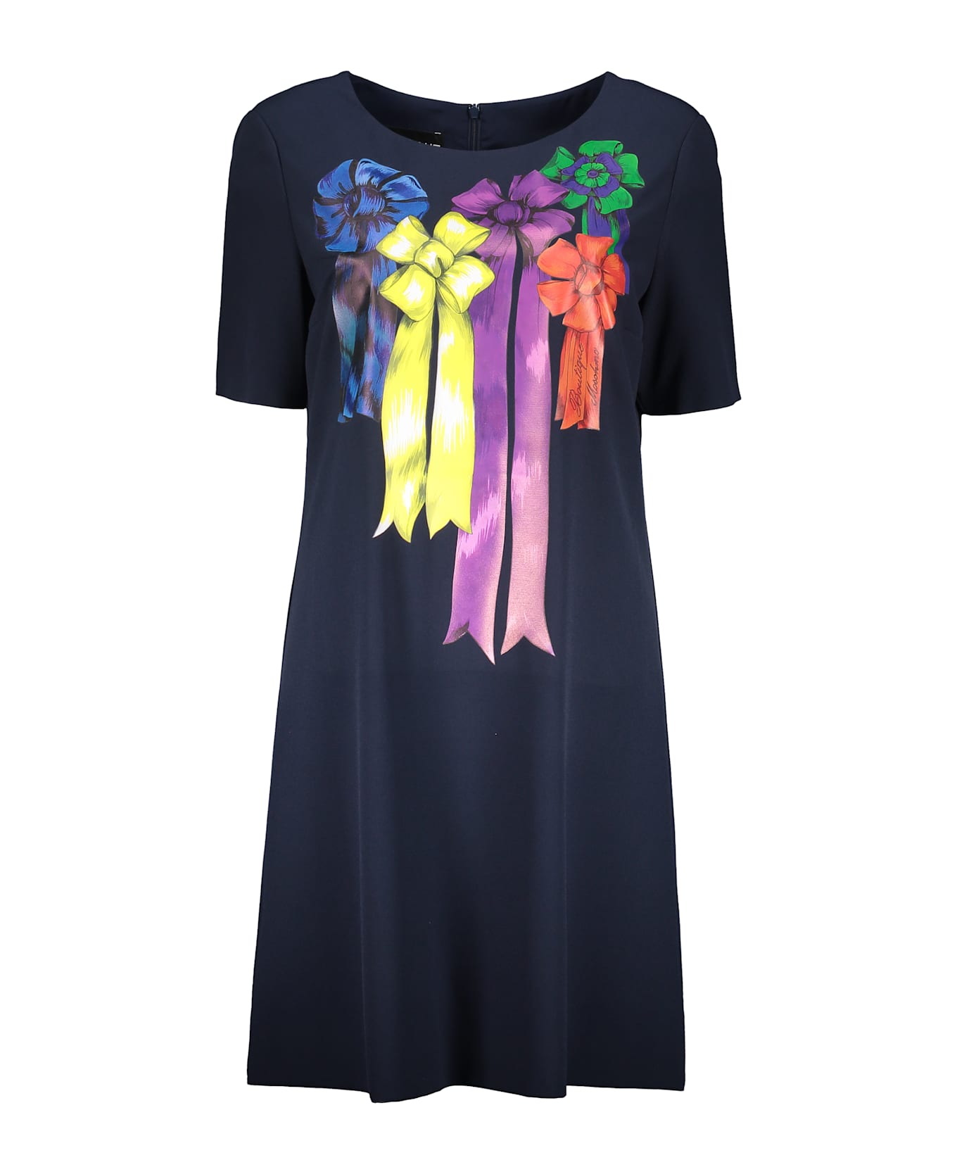 Moschino Print Mini Dress - blue