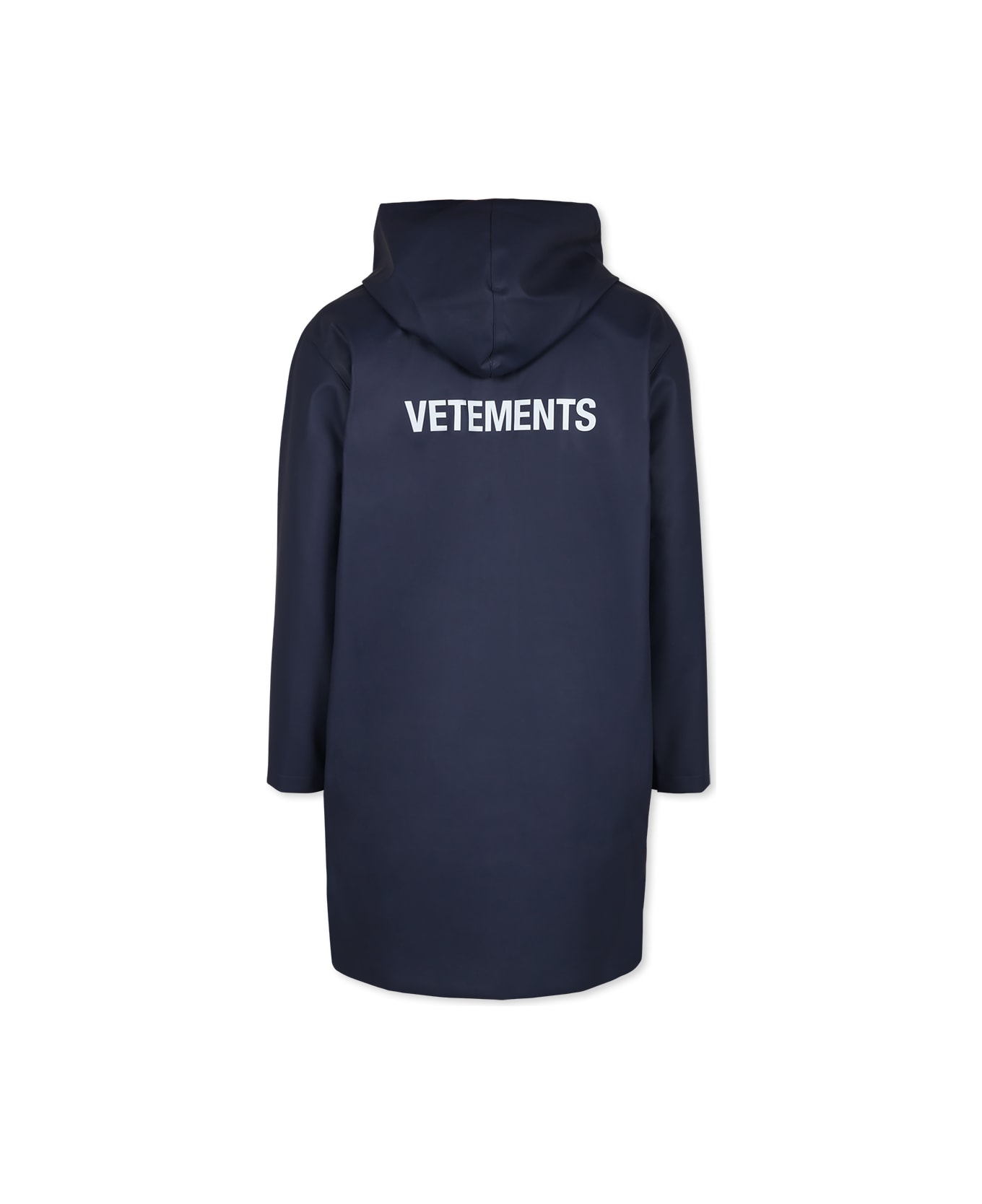 VETEMENTS Blue Raincoat For Kids With Logo - Blue