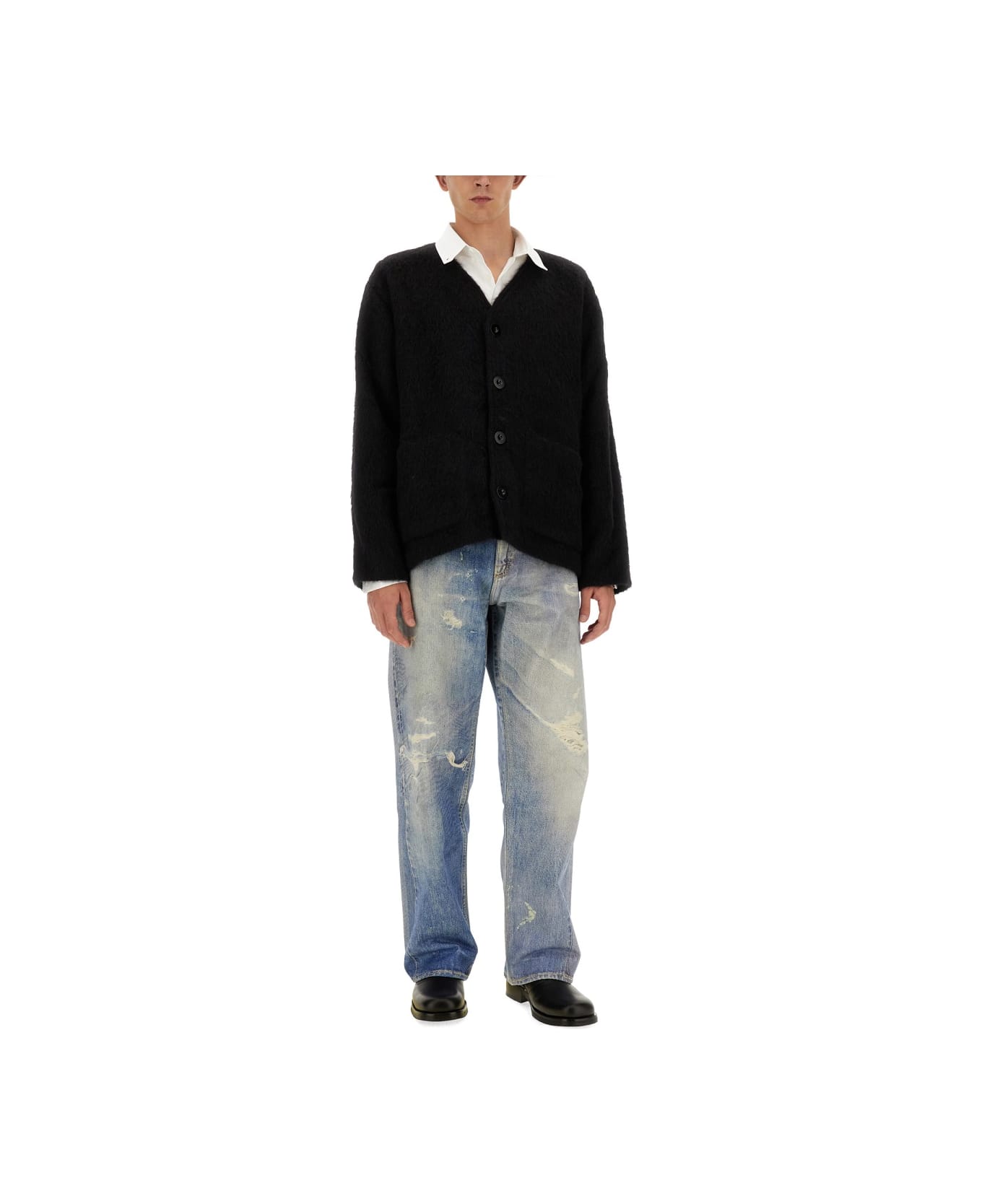 Our Legacy V-neck Cardigan - BLACK