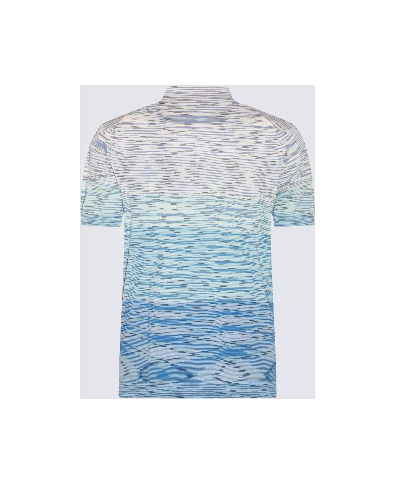 Missoni Blue Multicolour Cotton Polo Shirt ポロシャツ