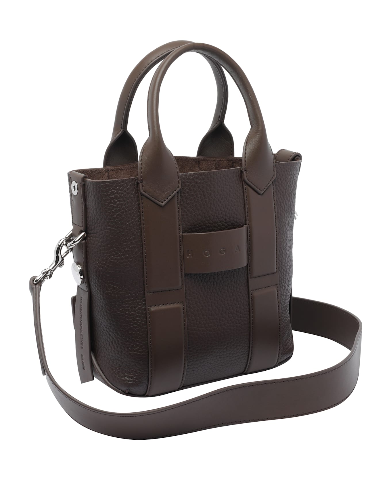 Hogan Small Hogan Script Shopping Bag - Brown
