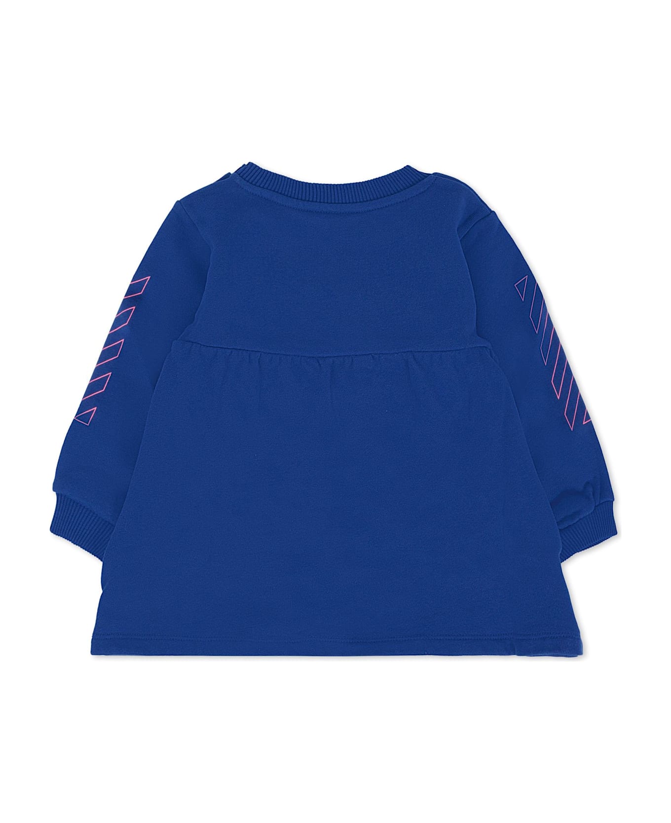 Off-White Blue Dress For Baby Girl With Logo - Blue