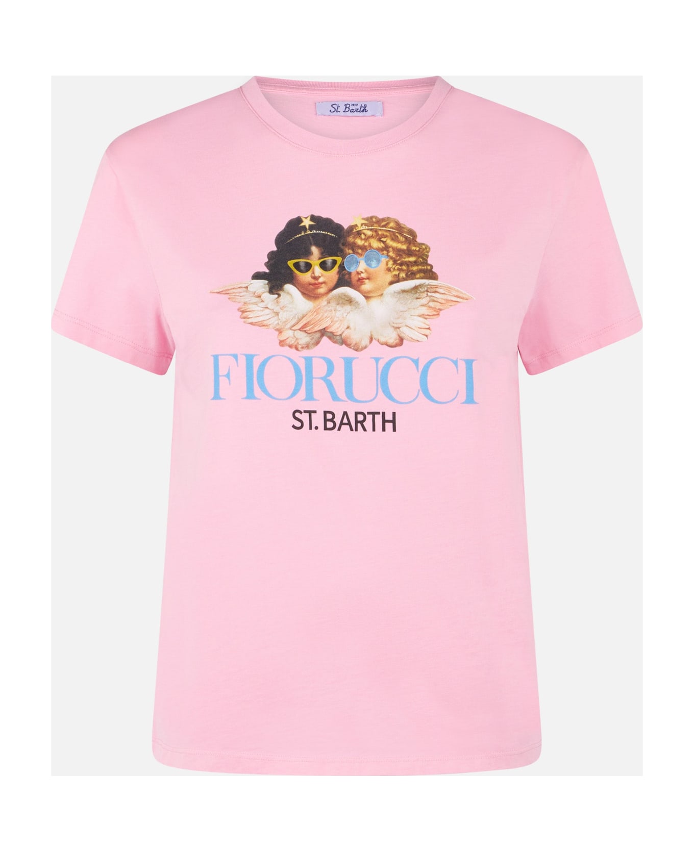MC2 Saint Barth Woman Cotton T-shirt With Fiorucci Print | Fiorucci Special Edition - PINK