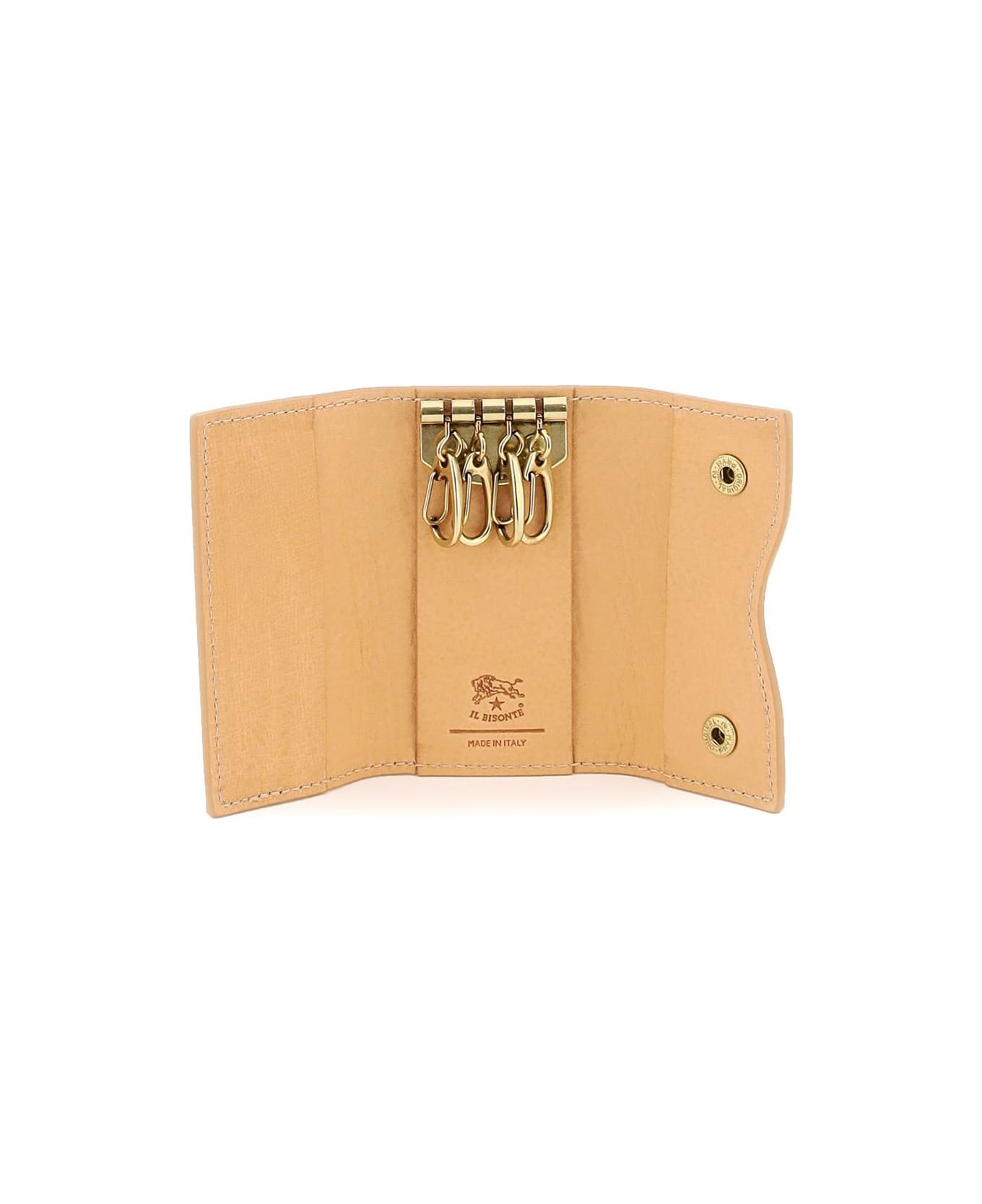 Il Bisonte Leather Key Holder - NATURALE (Beige) ワンピース＆ドレス