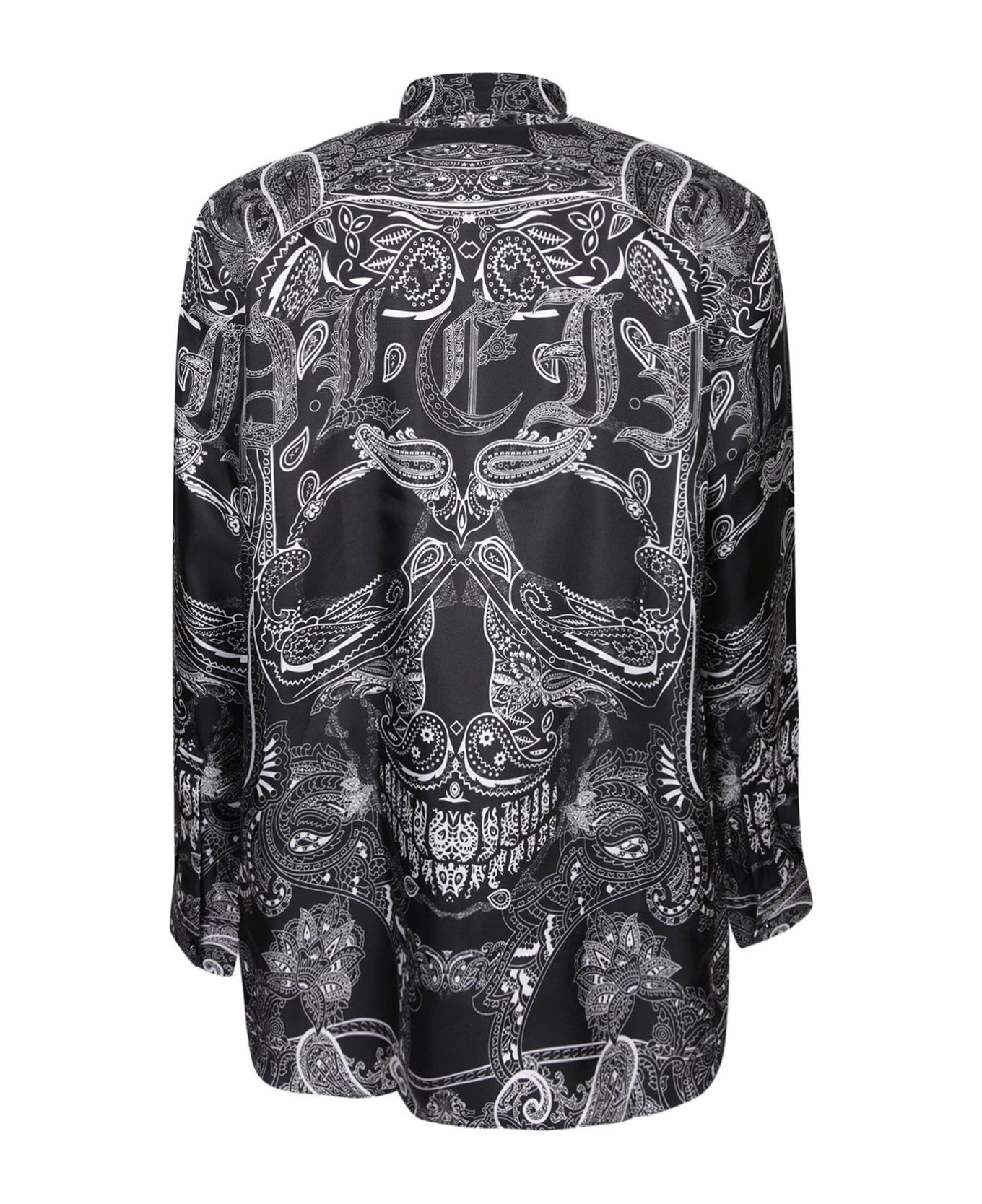 Philipp Plein Paisley Printed Long-sleeved Shirt - Black