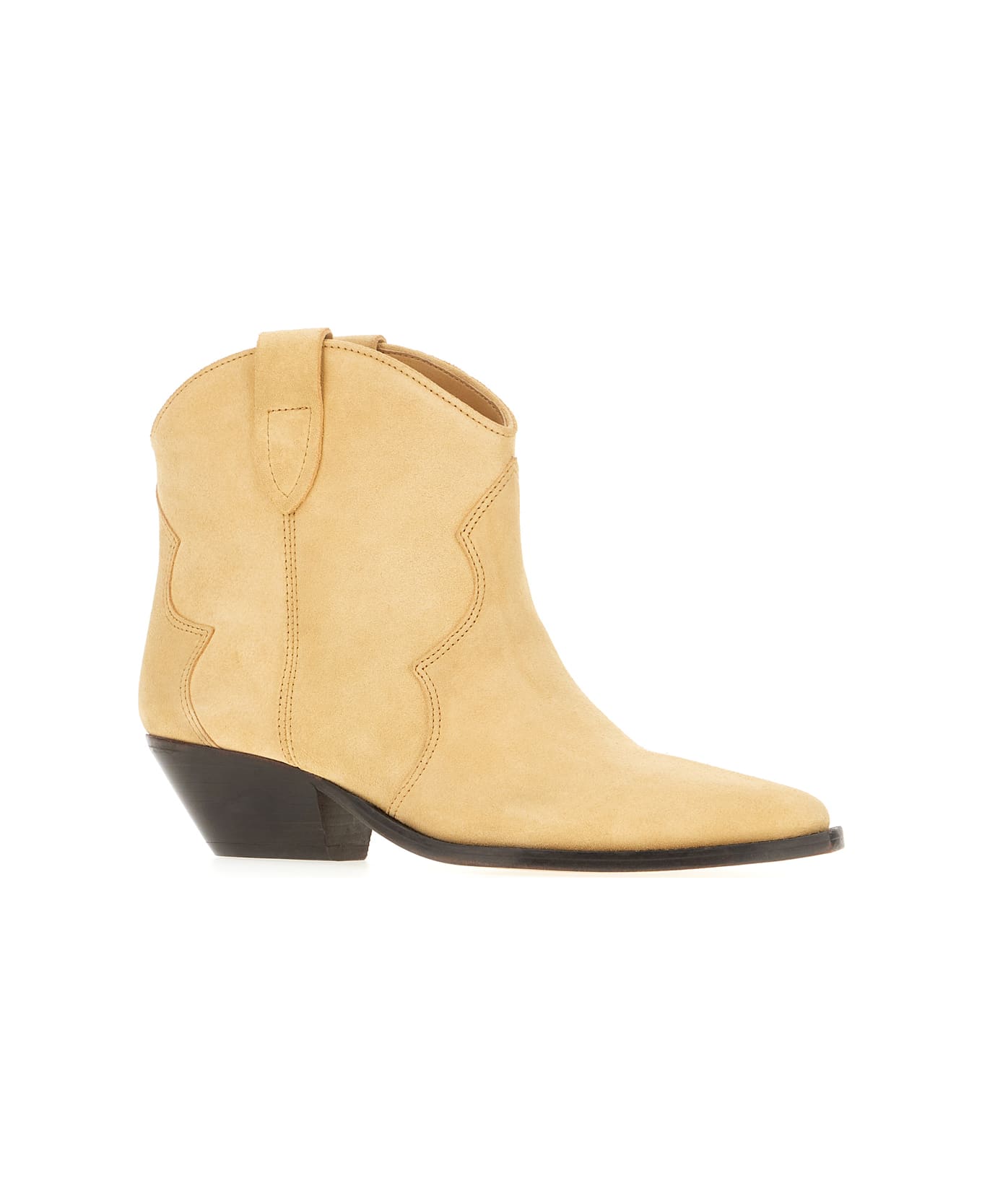 Isabel Marant Cream Suede Dewina Ankle Boots - Beige