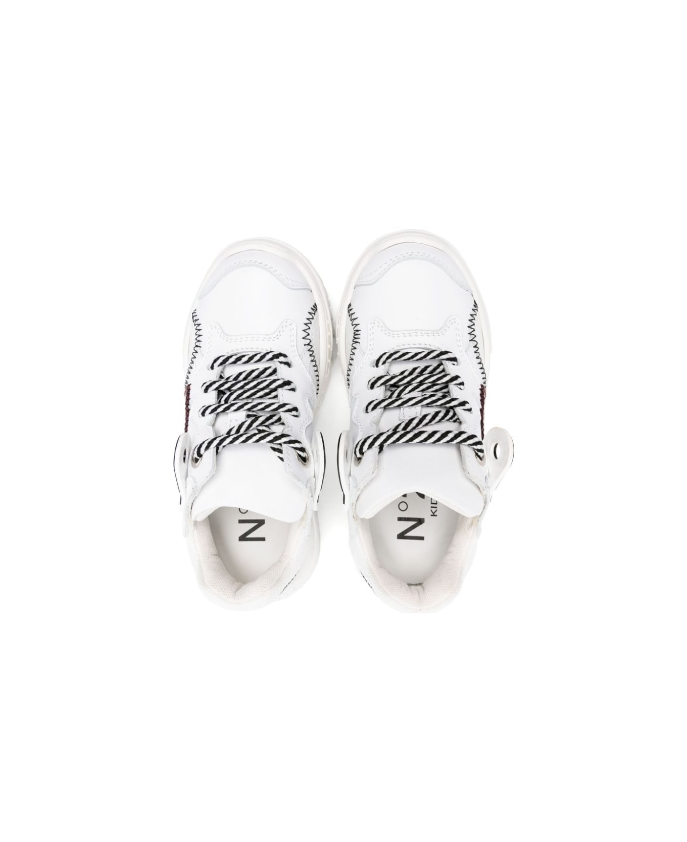 N.21 Chunky Sneakers With Print - White シューズ