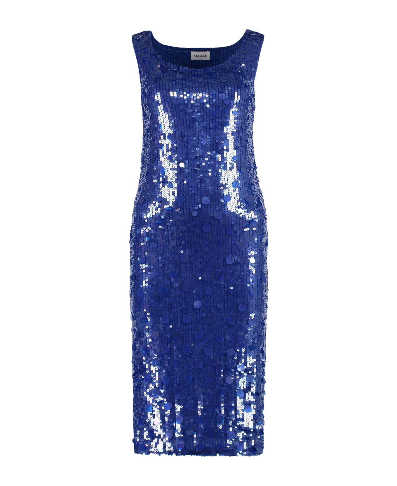 Parosh Sequin Dress - blue