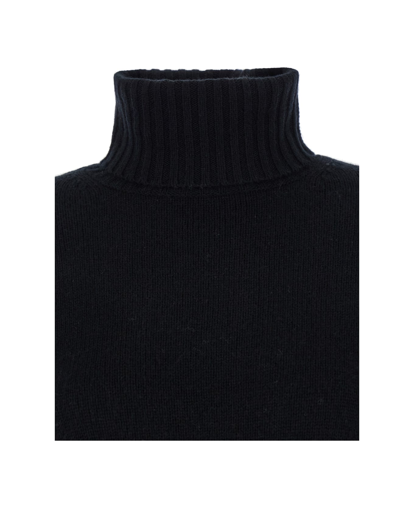 Allude Black High Neck Sweater In Wool And Cashmere Woman - Black