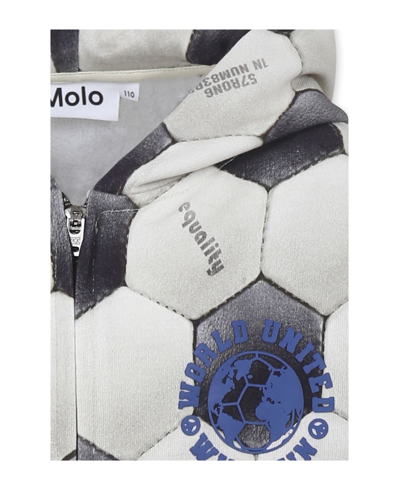 Molo Beige Sweatshirt For Boy With Football Print - Beige