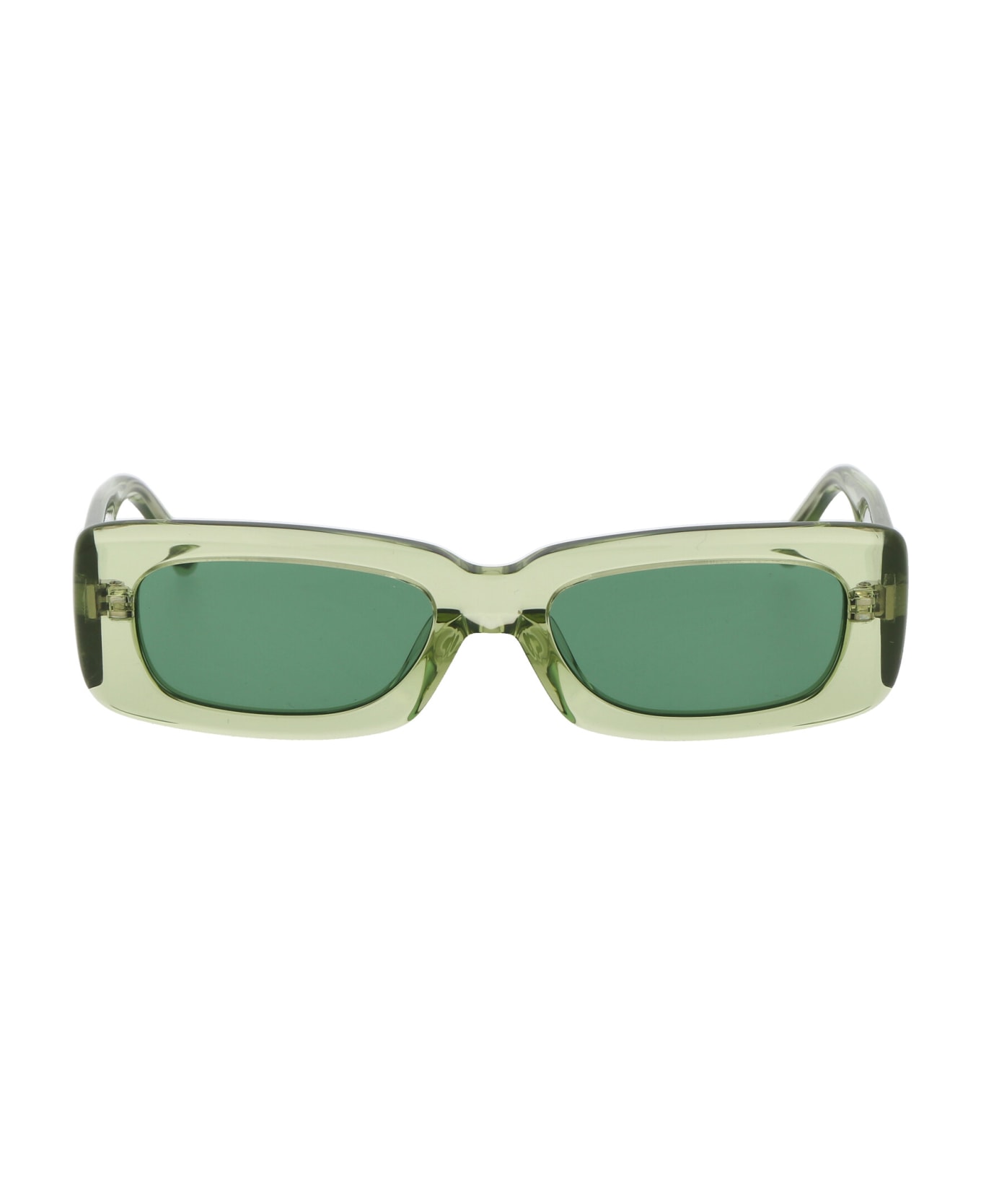 The Attico Mini Marfa Sunglasses - LIME/SILVER/GREEN
