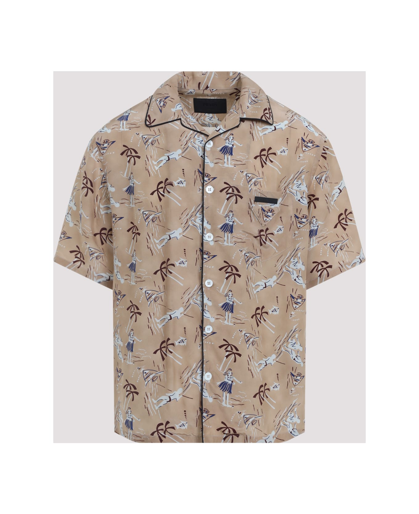 Prada Viscose And Silk Shirt - Cammeo