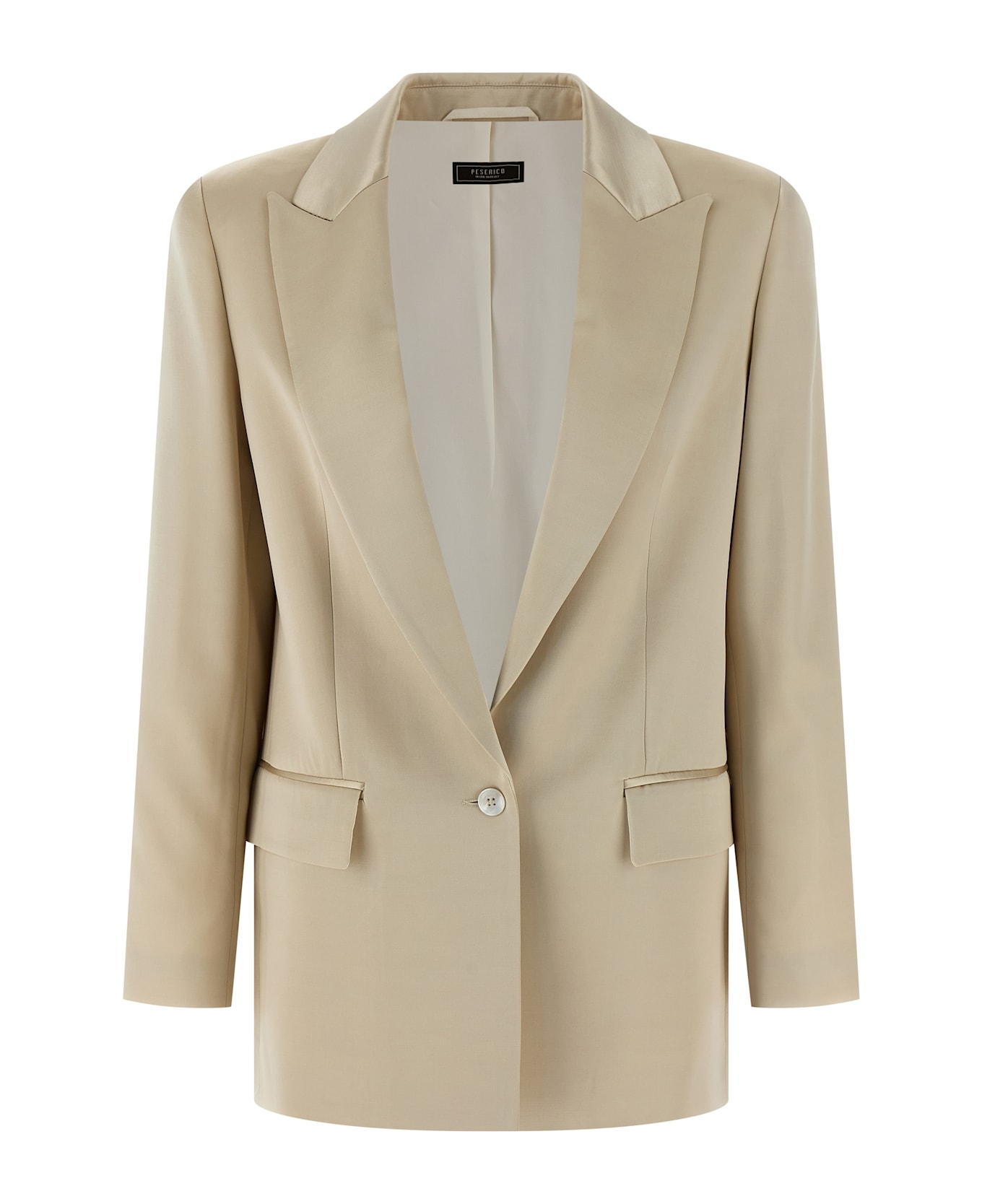 Peserico Satin Blazer - Beige