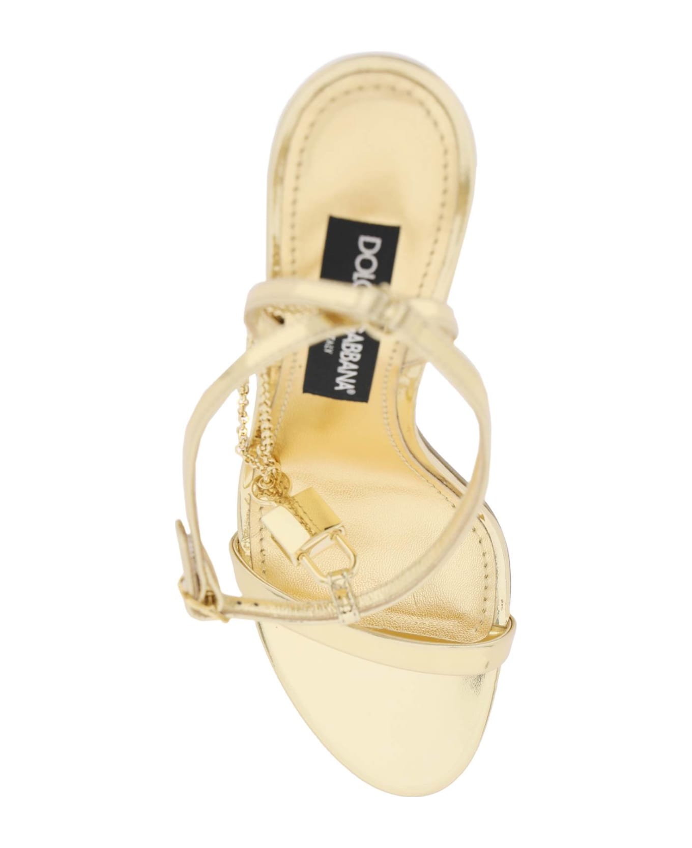 Dolce & Gabbana Leather Sandals - ORO CHAMPAGNE (Gold)