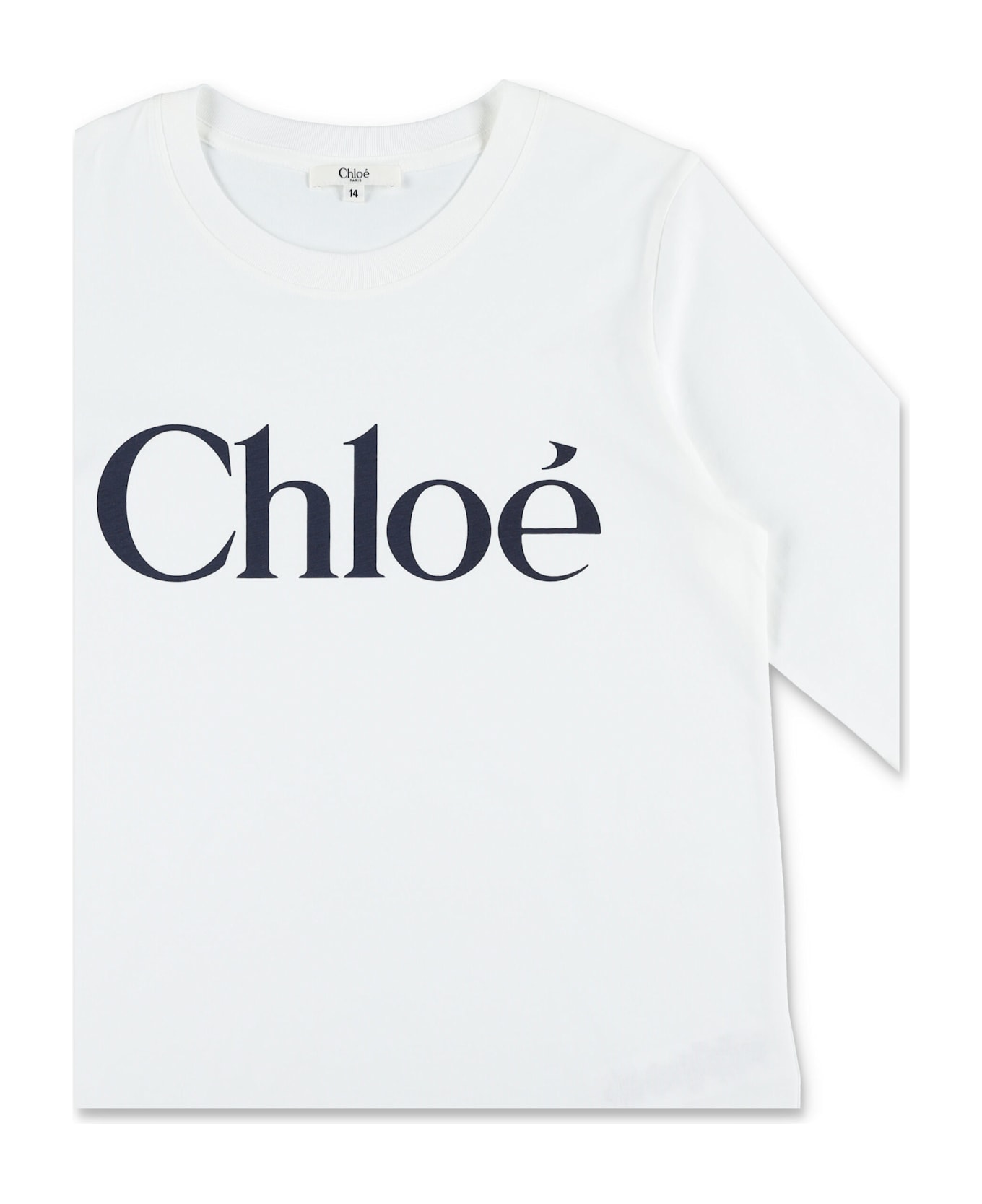 Chloé Kid
s Long-sleeve Cotton T-shirt - WHITE