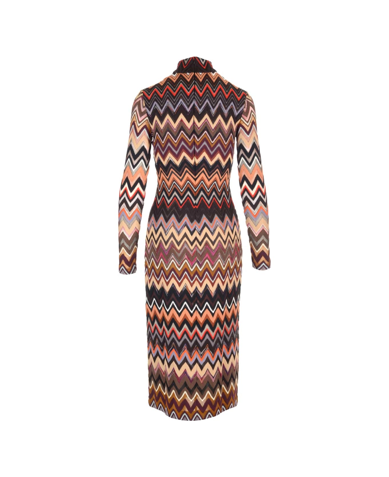 Missoni Wool Jersey Midi Dress - MULTI BROWN SHAD
