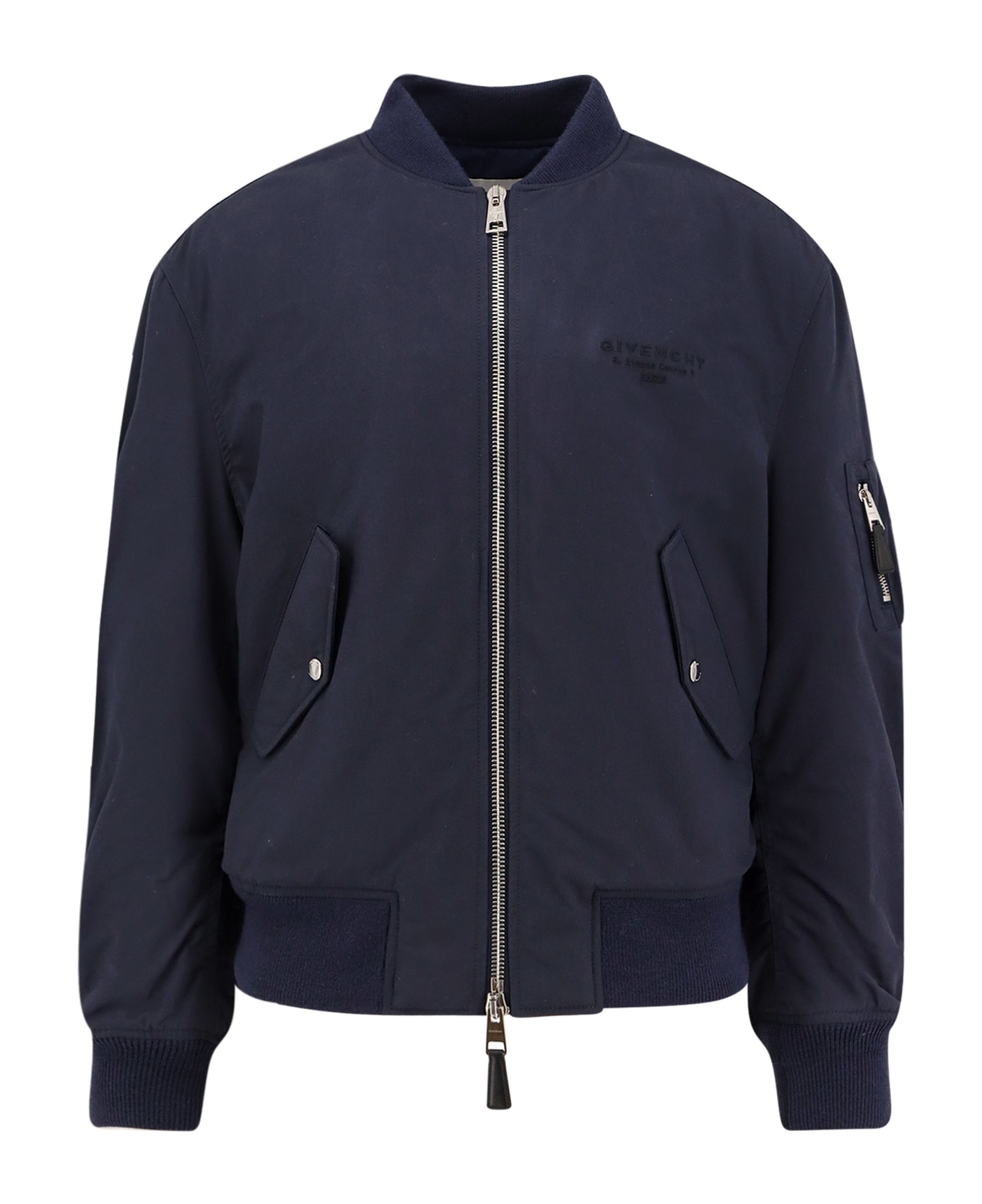 Givenchy Cotton Blend Bomber Jacket - Blue ブレザー