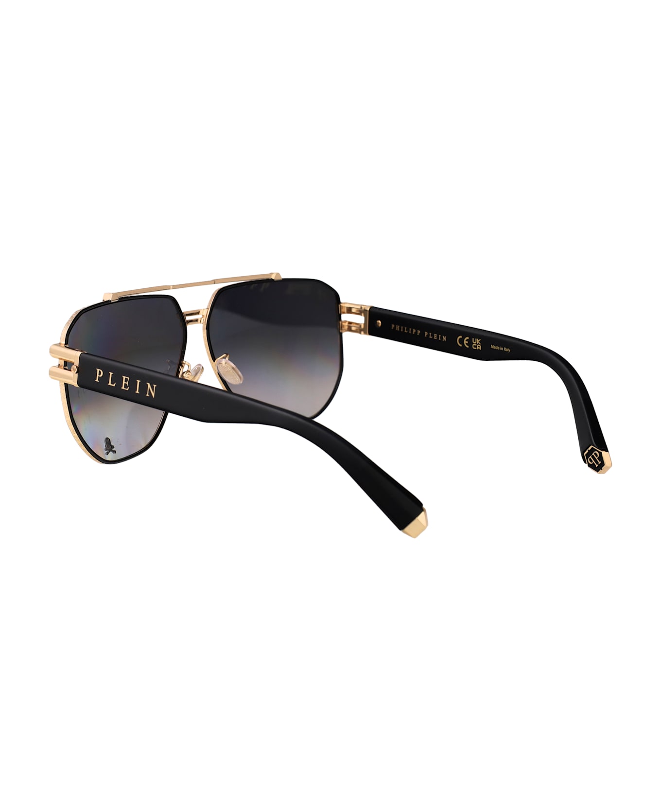 Philipp Plein Icon Sunglasses - ORO ROSE' LUCIDO C/PARTI NERO SEMILUCIDO