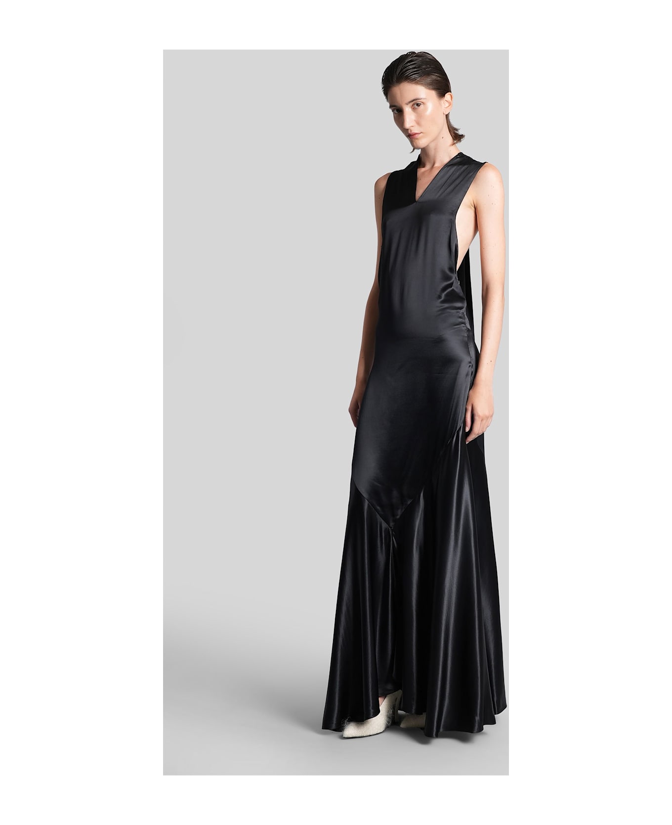 Marni Long Dress In Black Viscose - Black
