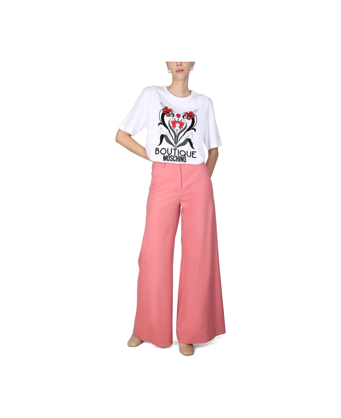 Boutique Moschino Chic Flare Pants - PINK ボトムス