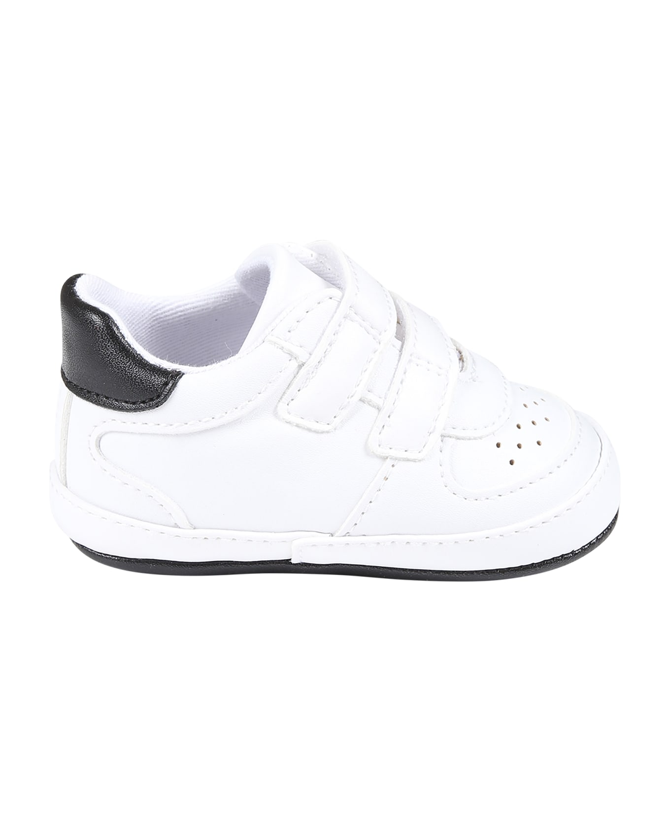 Calvin Klein White Sneakers For Baby Boy With Logo - White