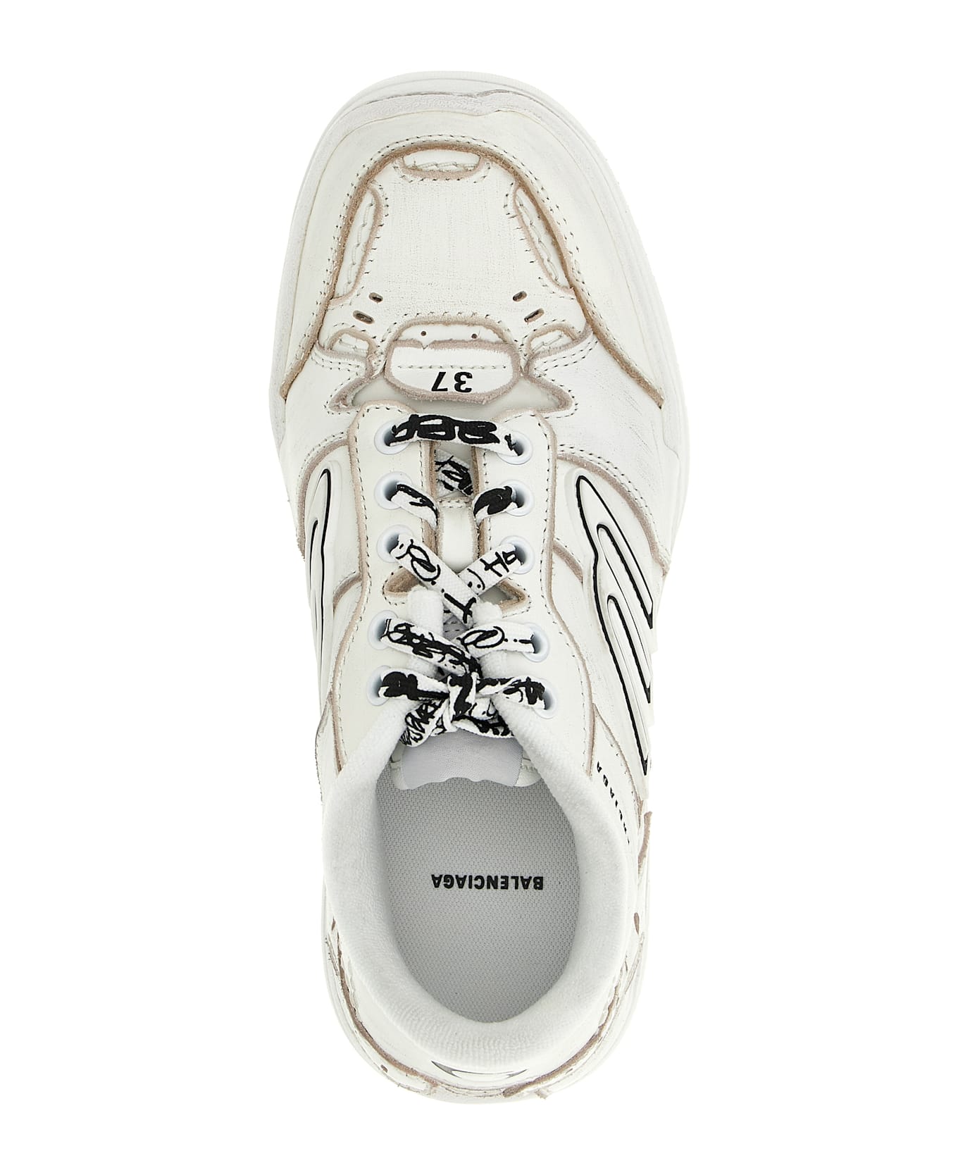 Balenciaga 
hamptons Worn-out Medio
 Sneakers - White