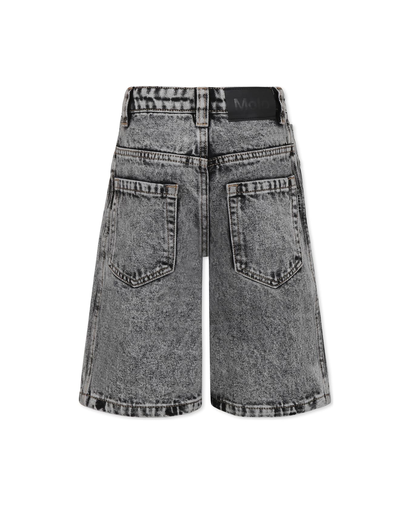 Molo Grey Shorts For Boy With Peace Symbol - Grey