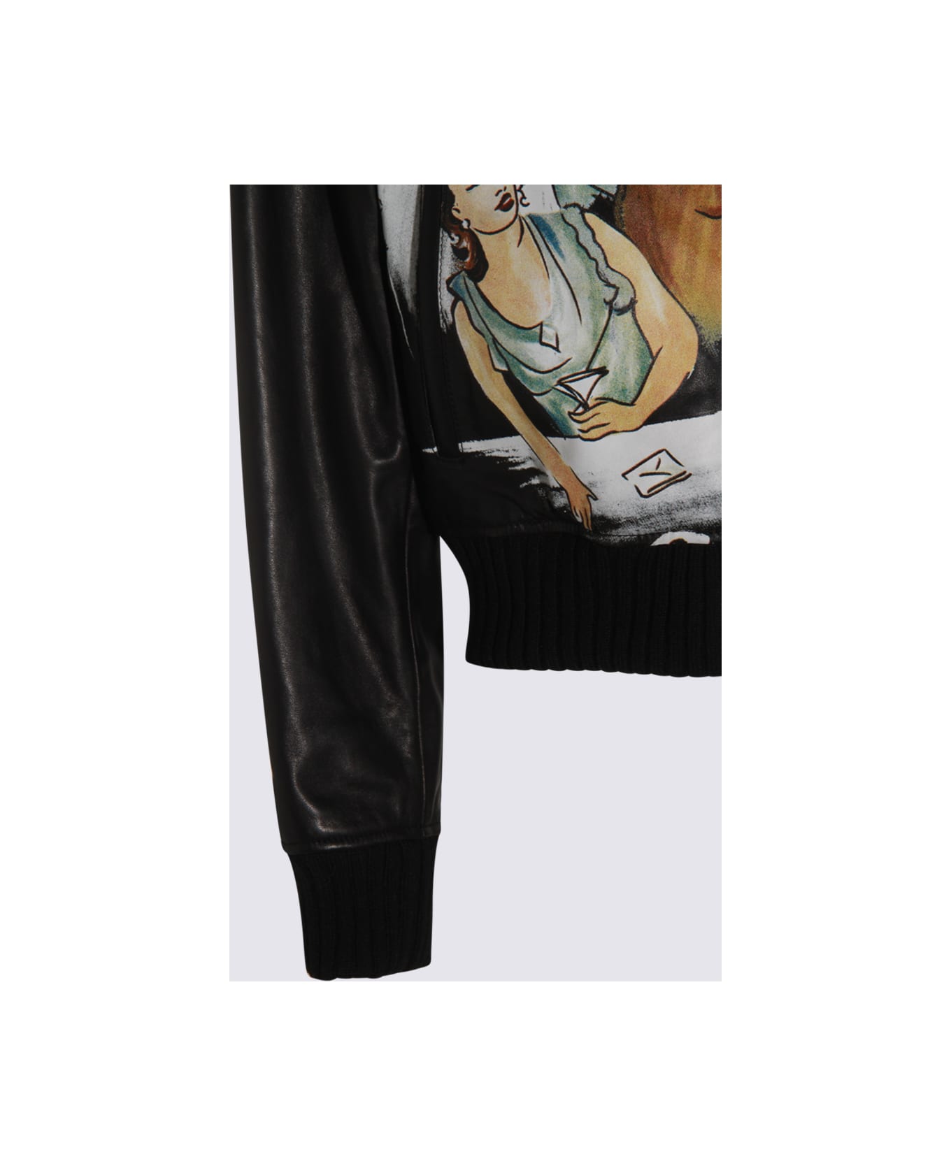 AMIRI Black Leather Jacket - Black