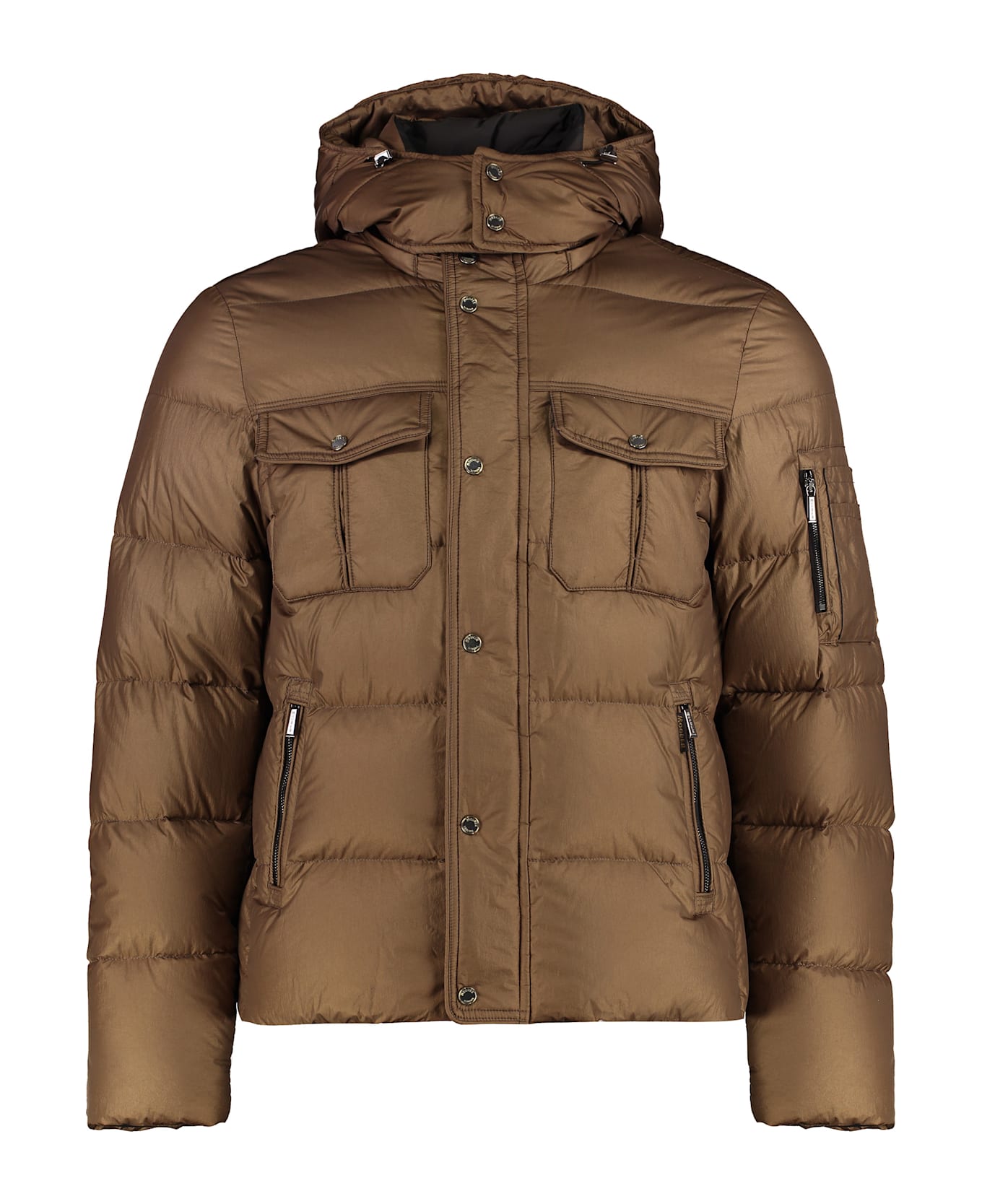 Moorer Nevio Hooded Down Jacket - brown