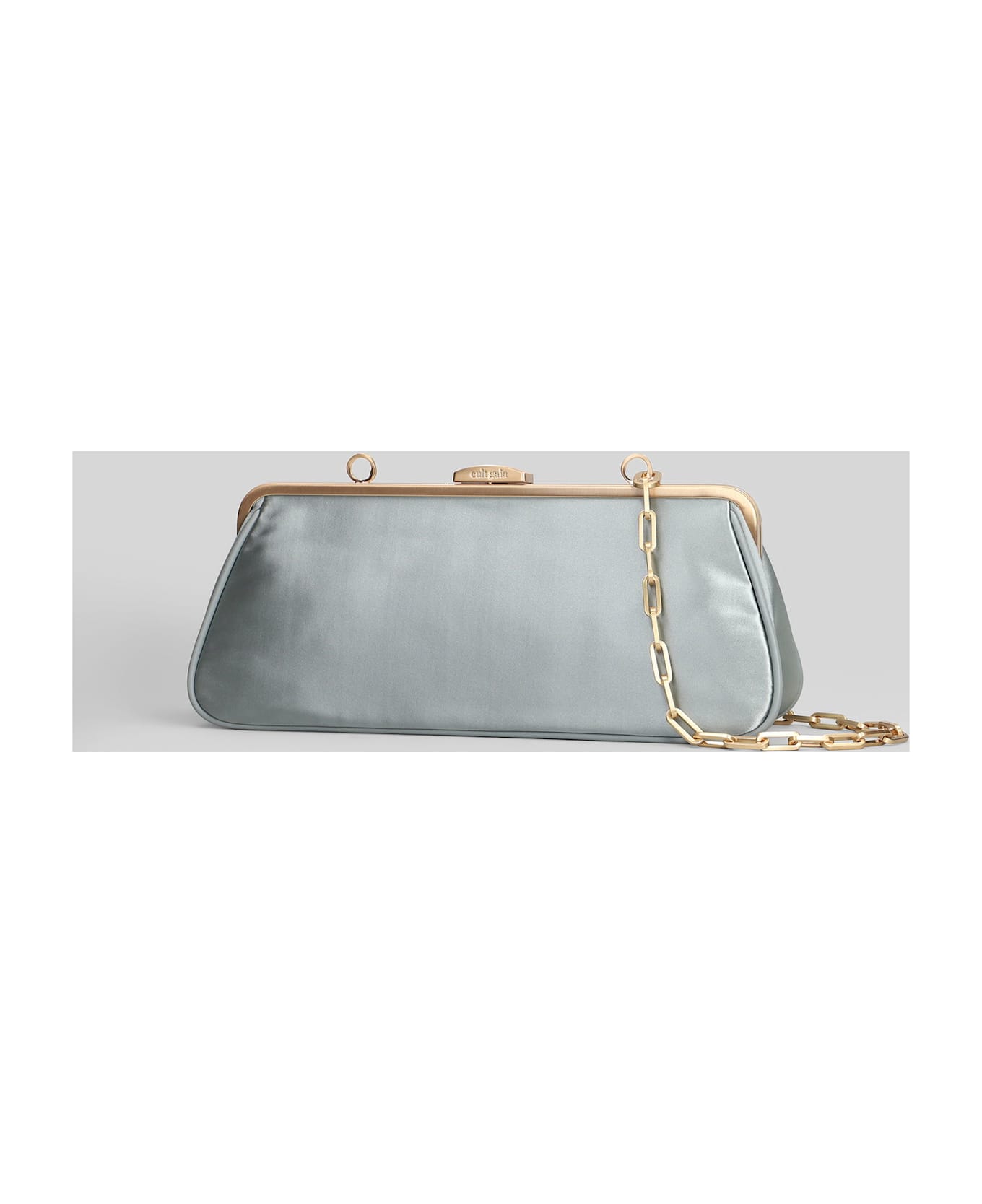 Cult Gaia Matilde Shoulder Bag In Cyan Satin - cyan