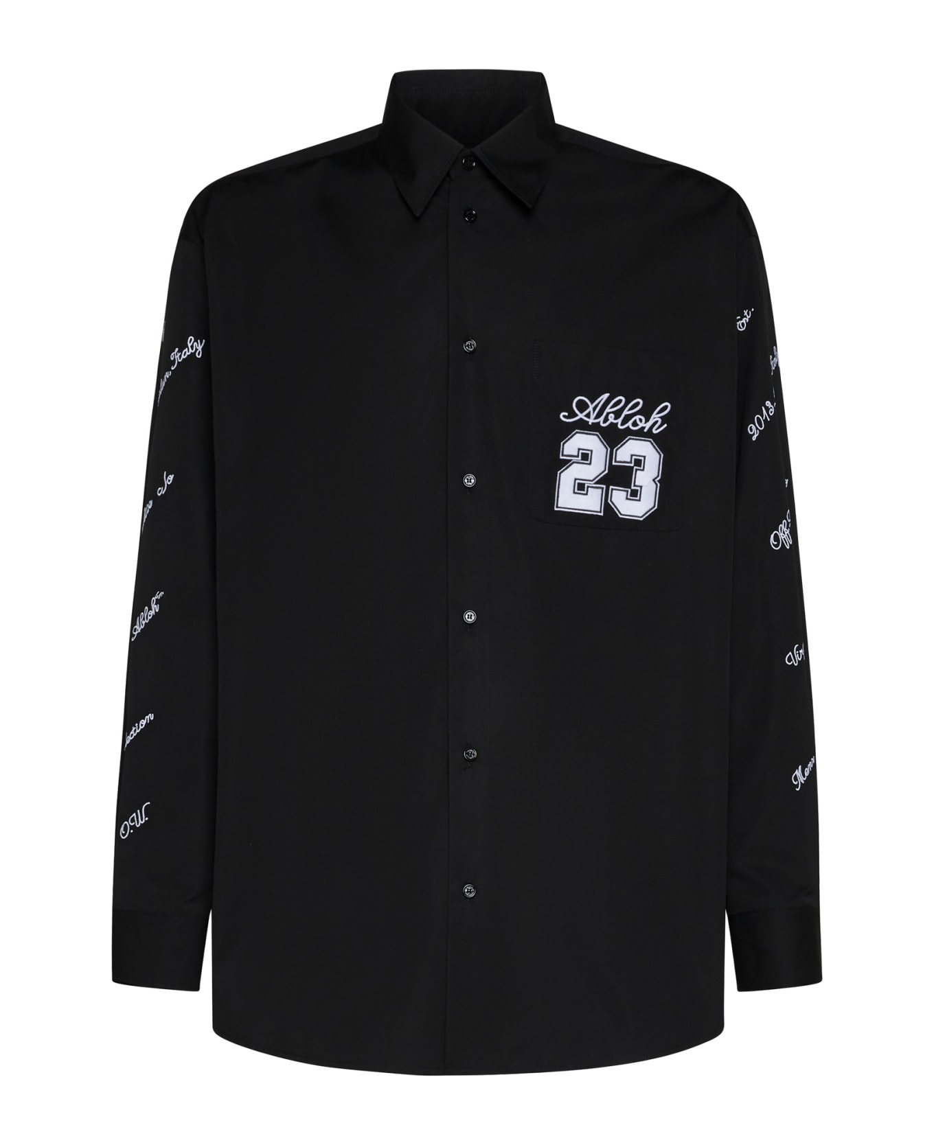 Off-White 23 Logo Heavycoat Shirt - Black