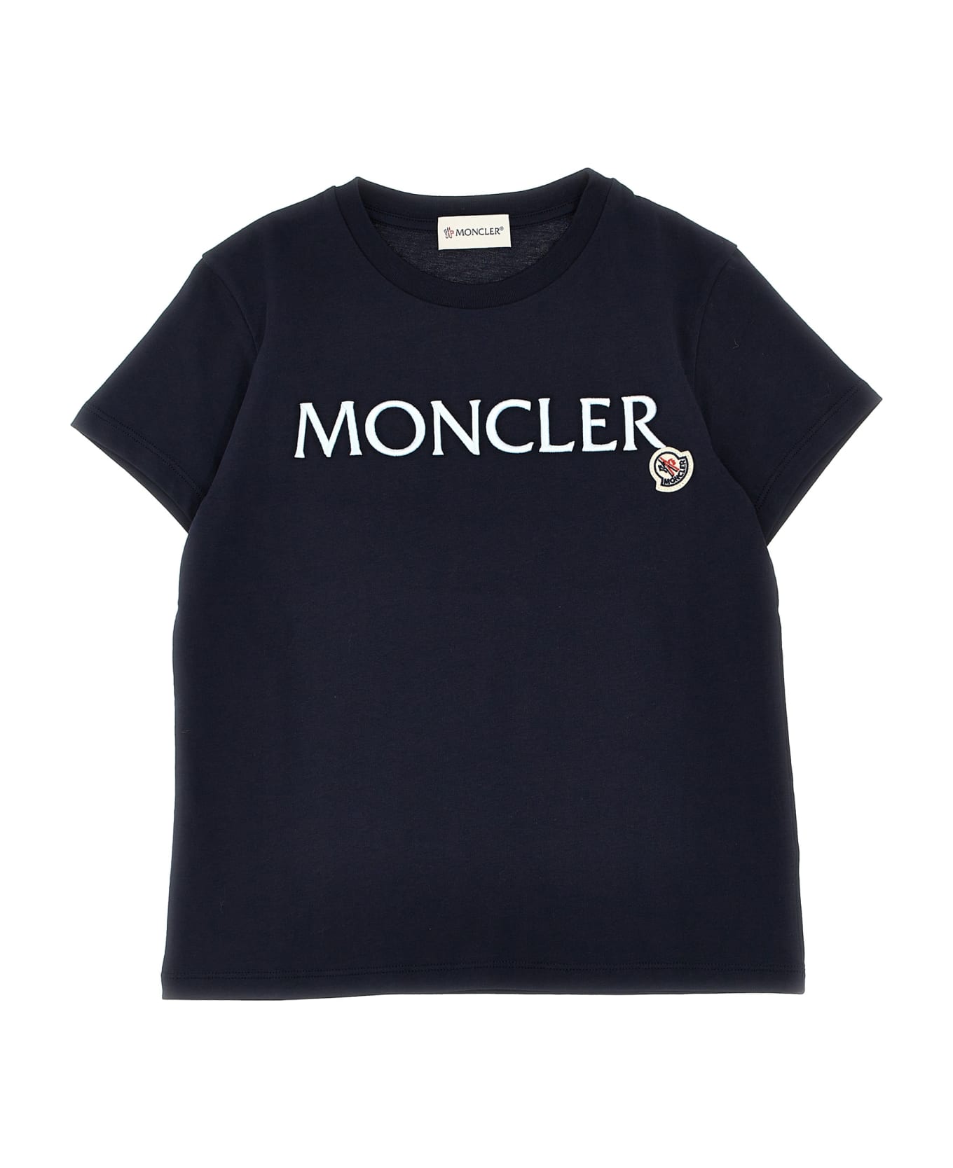 Moncler Logo Embroidery T-shirt - Blue Tシャツ＆ポロシャツ