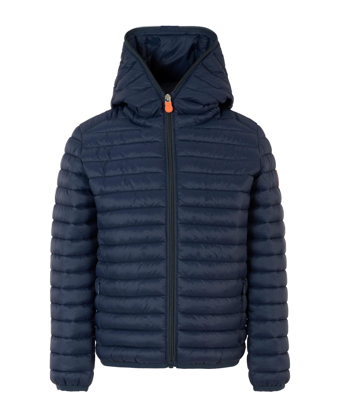 Save the Duck Blue Huey Down Jacket For Boy With Logo - Blue