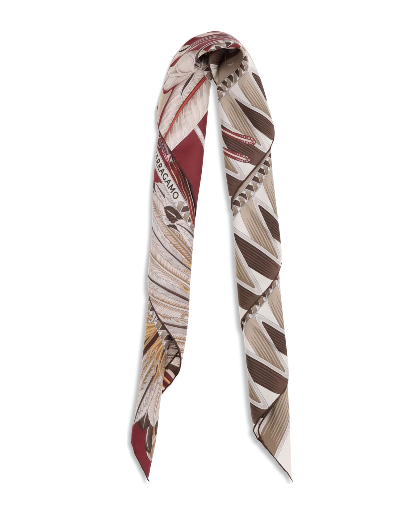 Ferragamo Giada Print Silk Scarf
