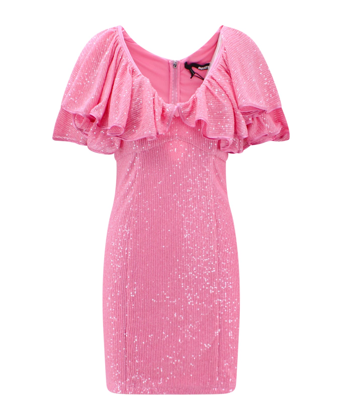 Rotate by Birger Christensen Sequin Ruffle Mini Dress - Pink