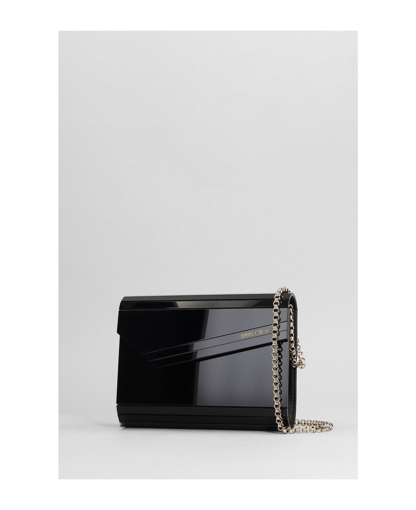 Jimmy Choo Candy Clutch In Black Acrylic - Black