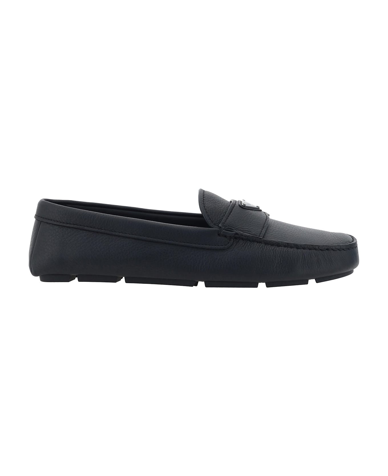 Prada Drive Leather Loafers - Black
