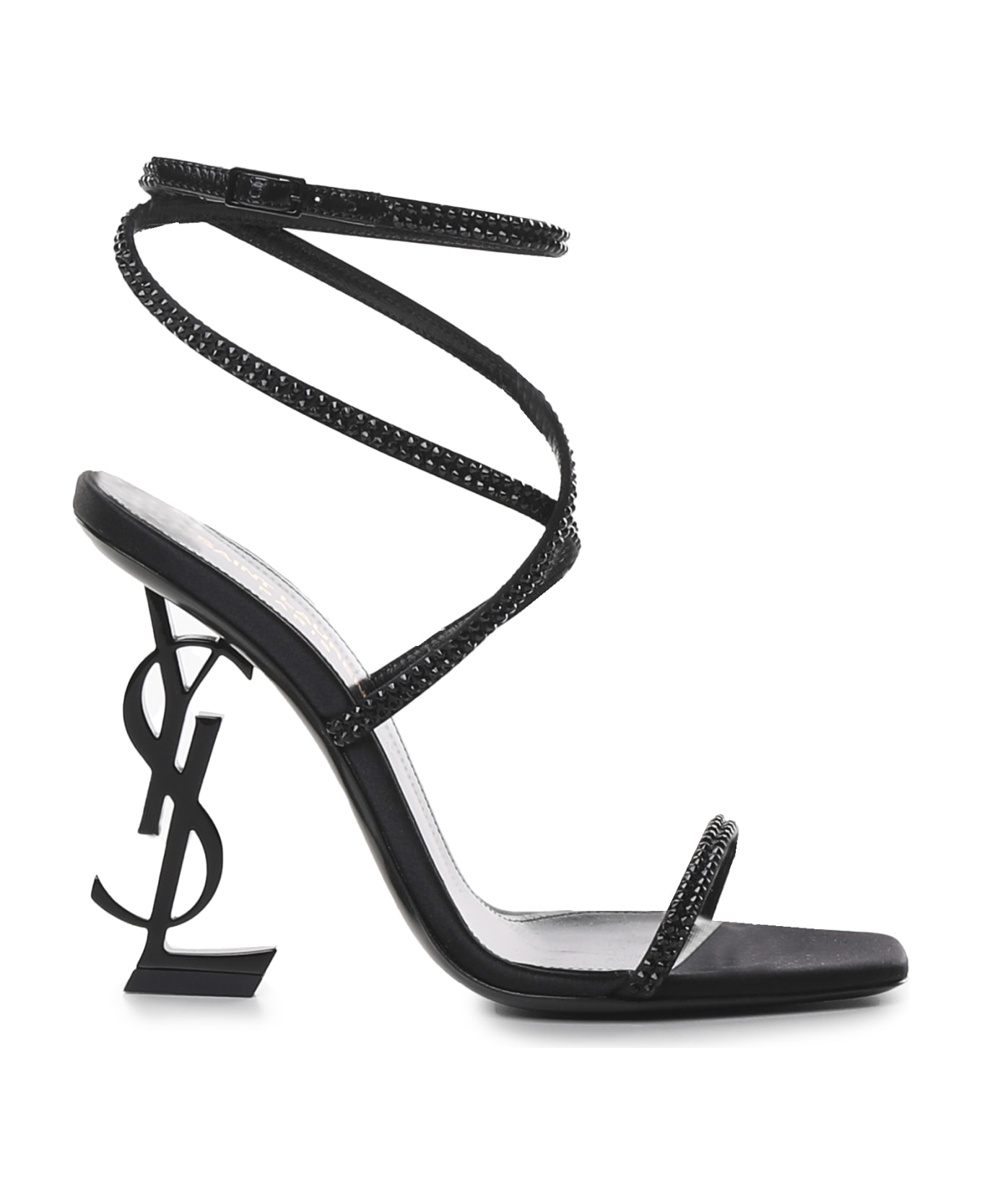 Saint Laurent Opyum Sandals With Black Heel - Black サンダル