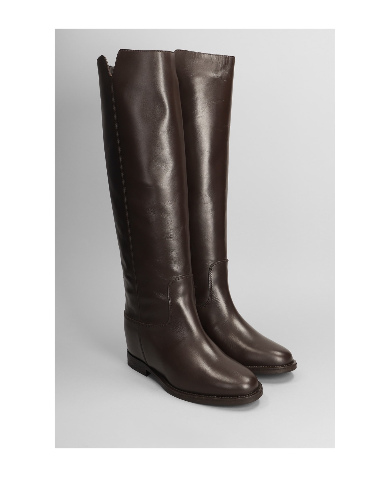 Via Roma 15 In Dark Brown Leather - dark brown