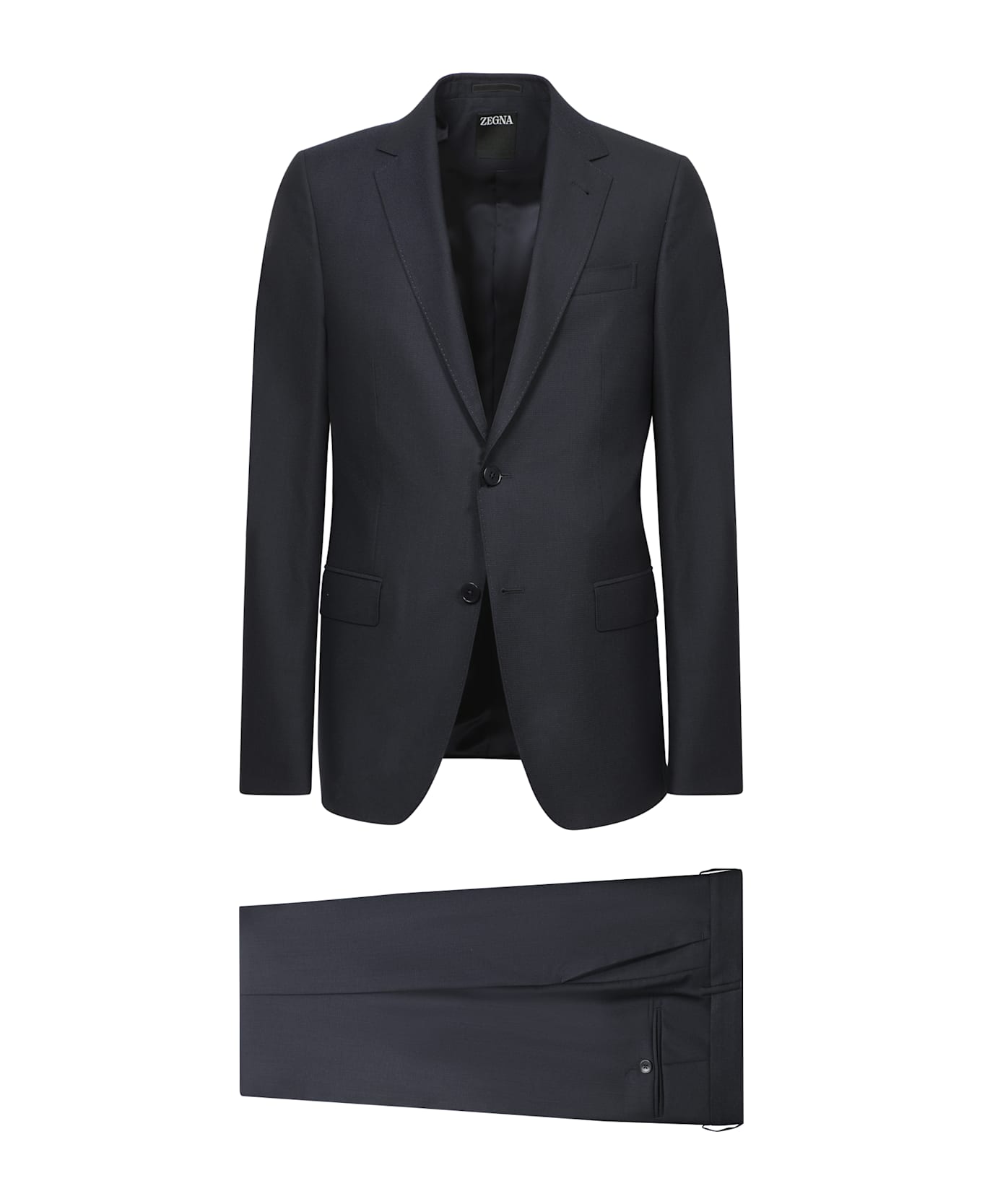 Zegna Blue Wool Suit - Blue