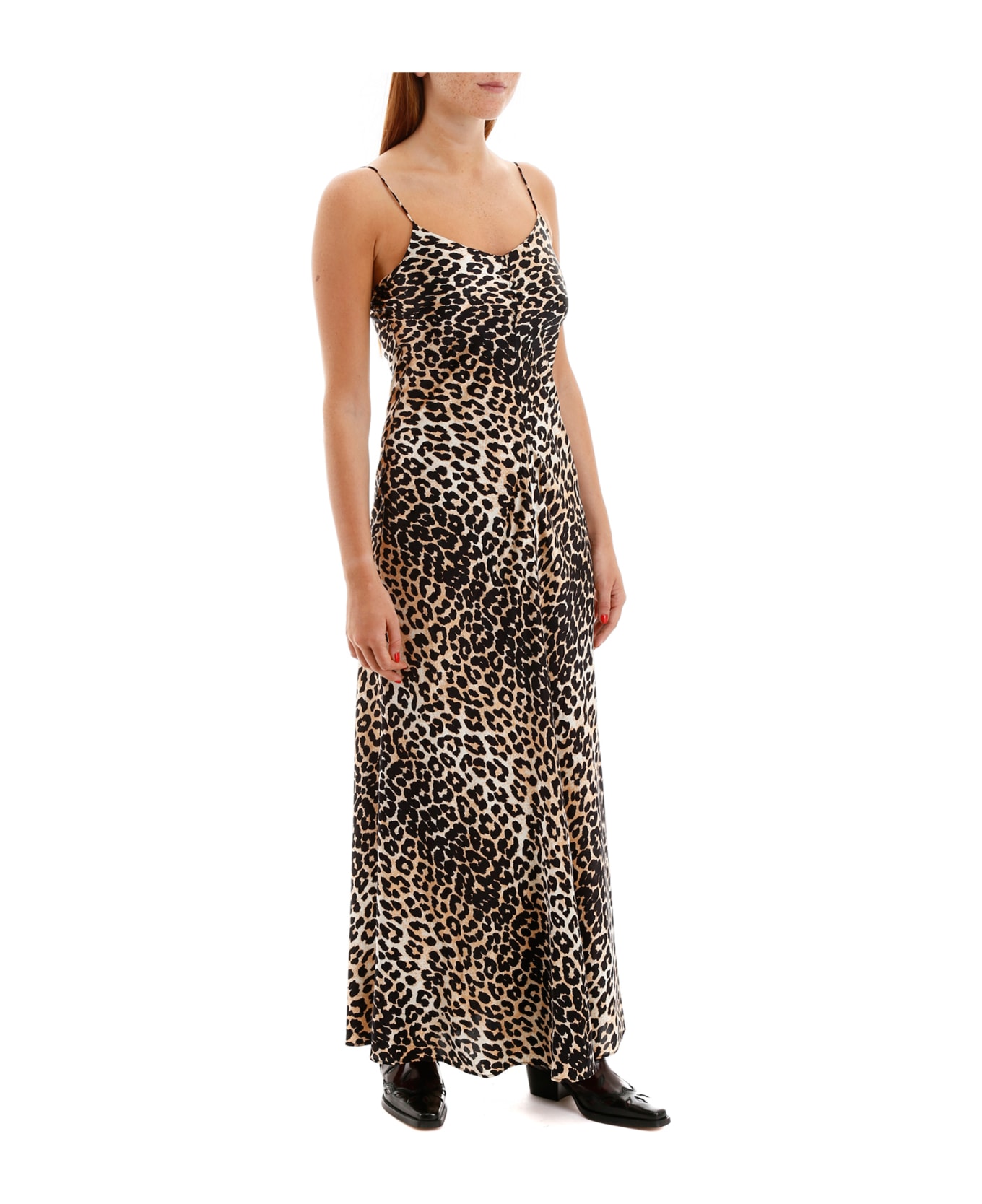 Ganni Leopard-print Dress - LEO (Brown)