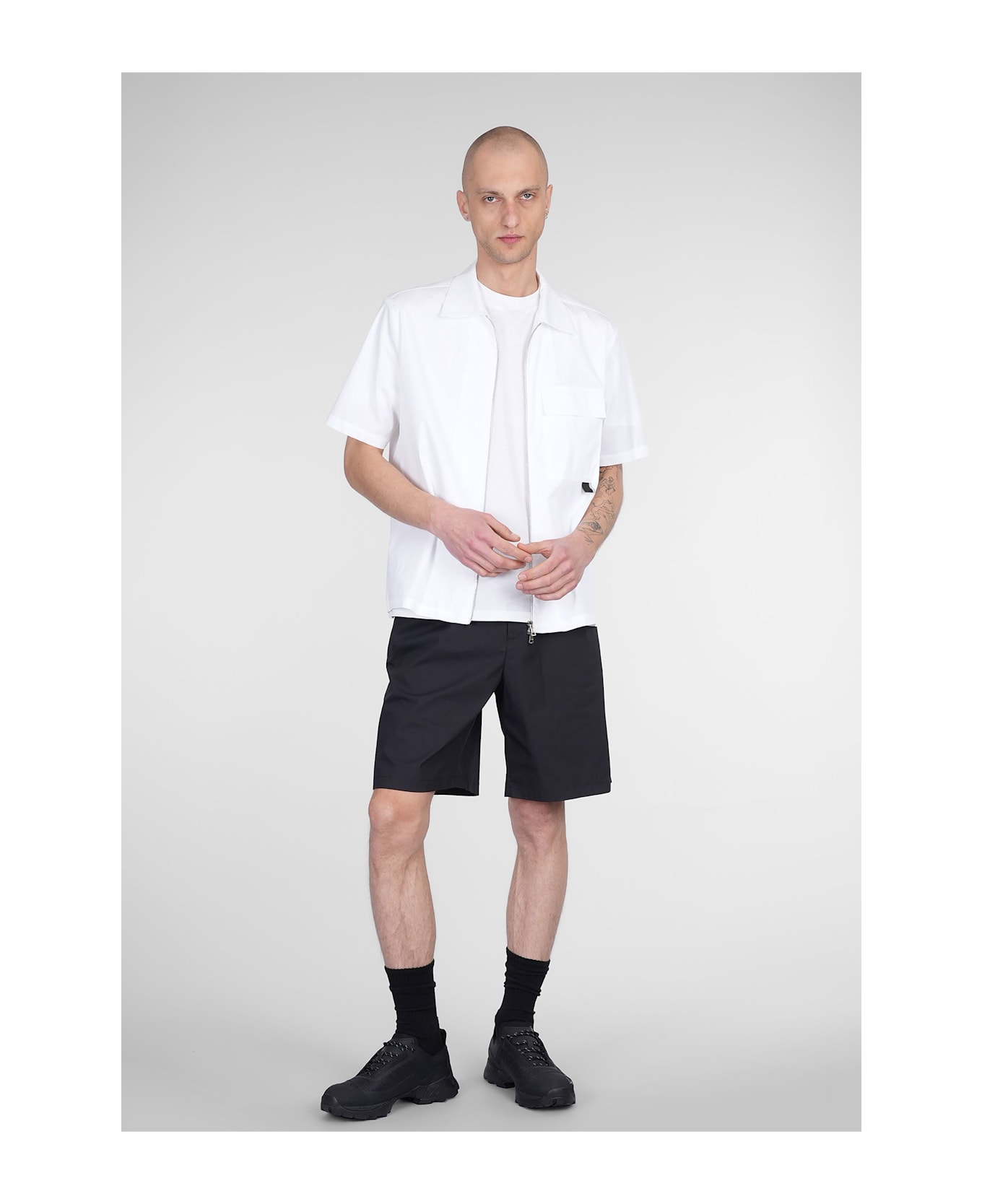 Low Brand Combo Shorts In Black Cotton - black